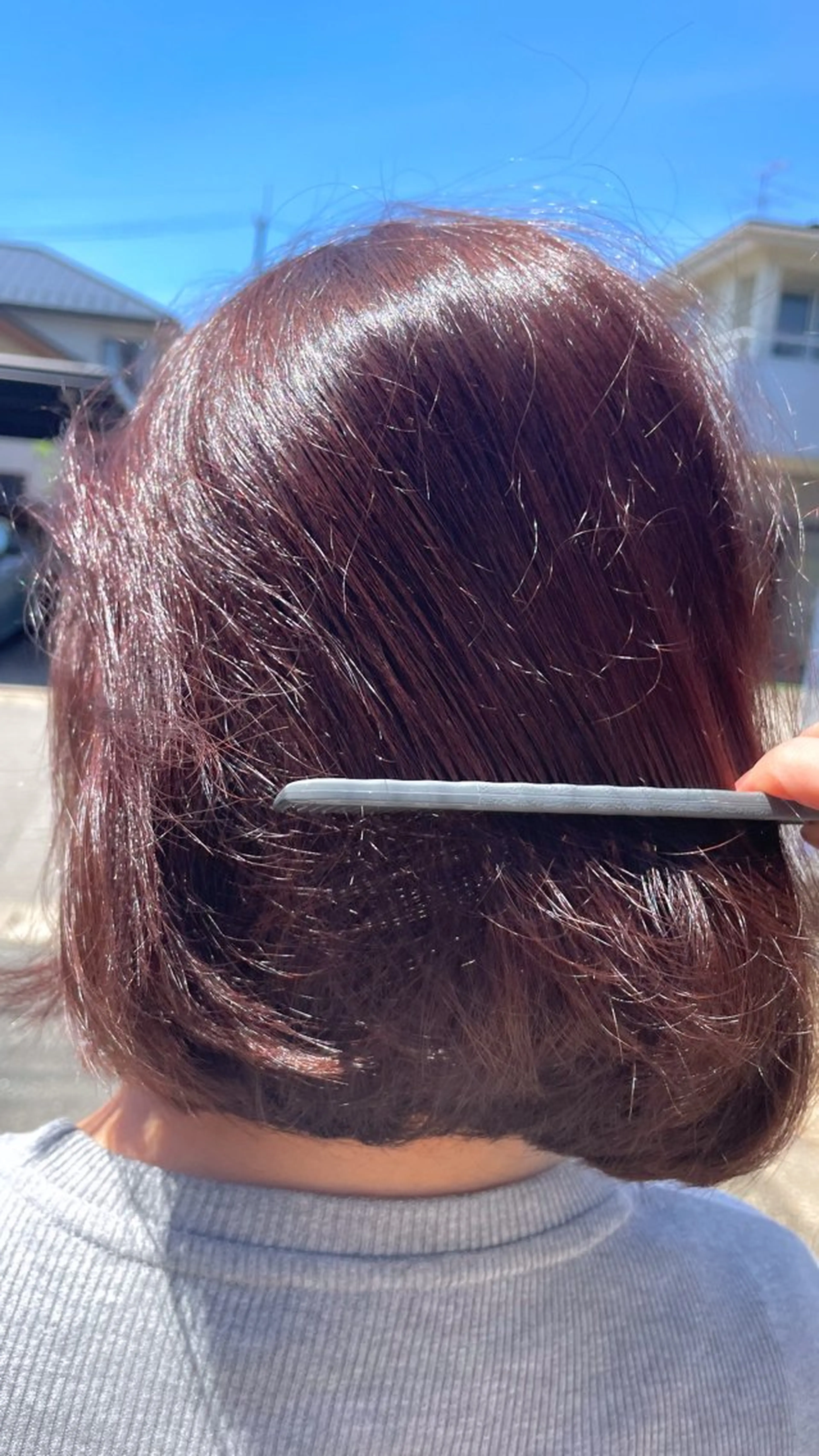 カラー 黒髪 ブラウンカラー ピンクカラー ボブ Hanako Elegance所属・多田 優香のヘアスタイル