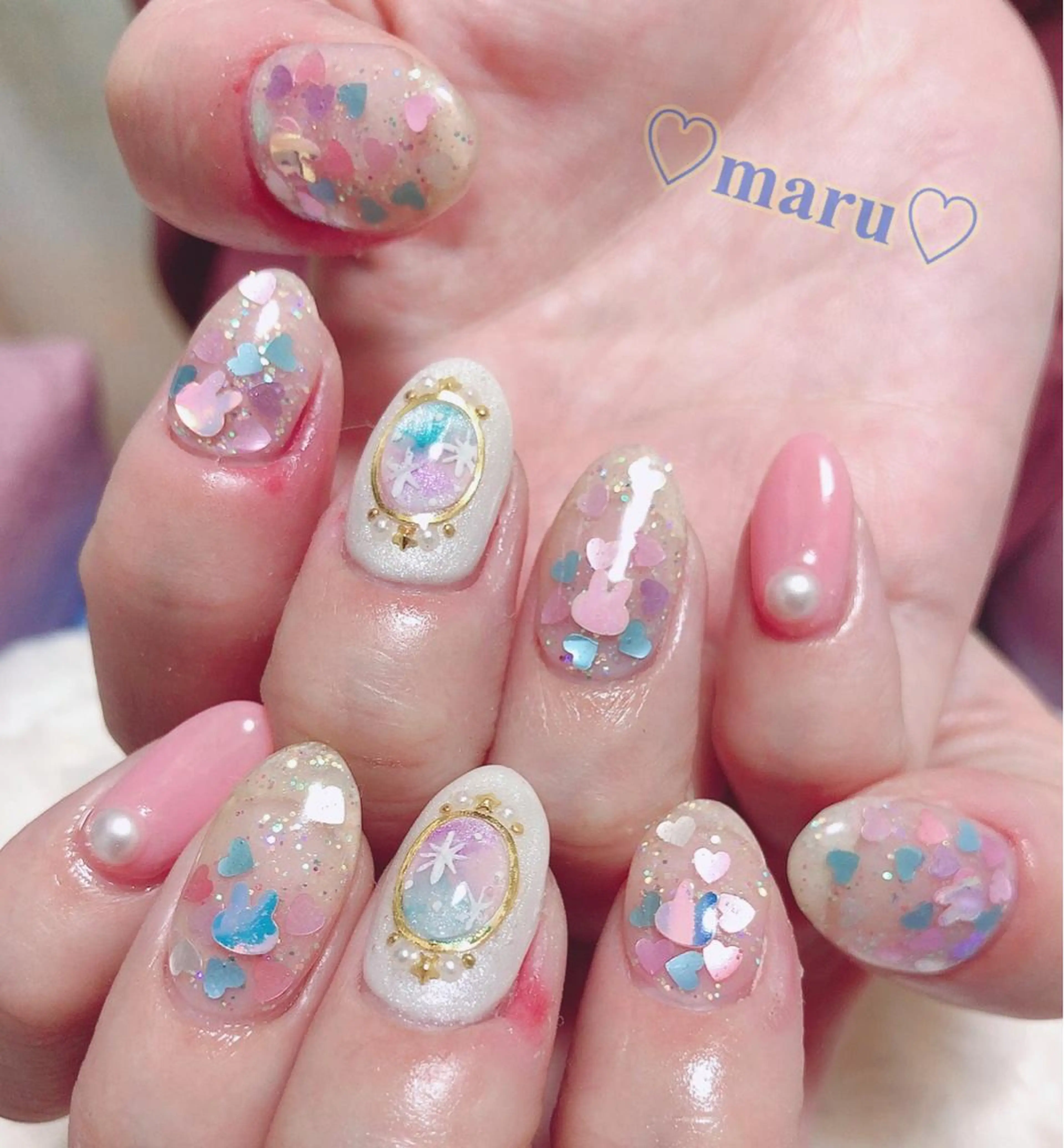 ネイル ハンドネイル フットネイル まるみ ♡のネイルデザイン