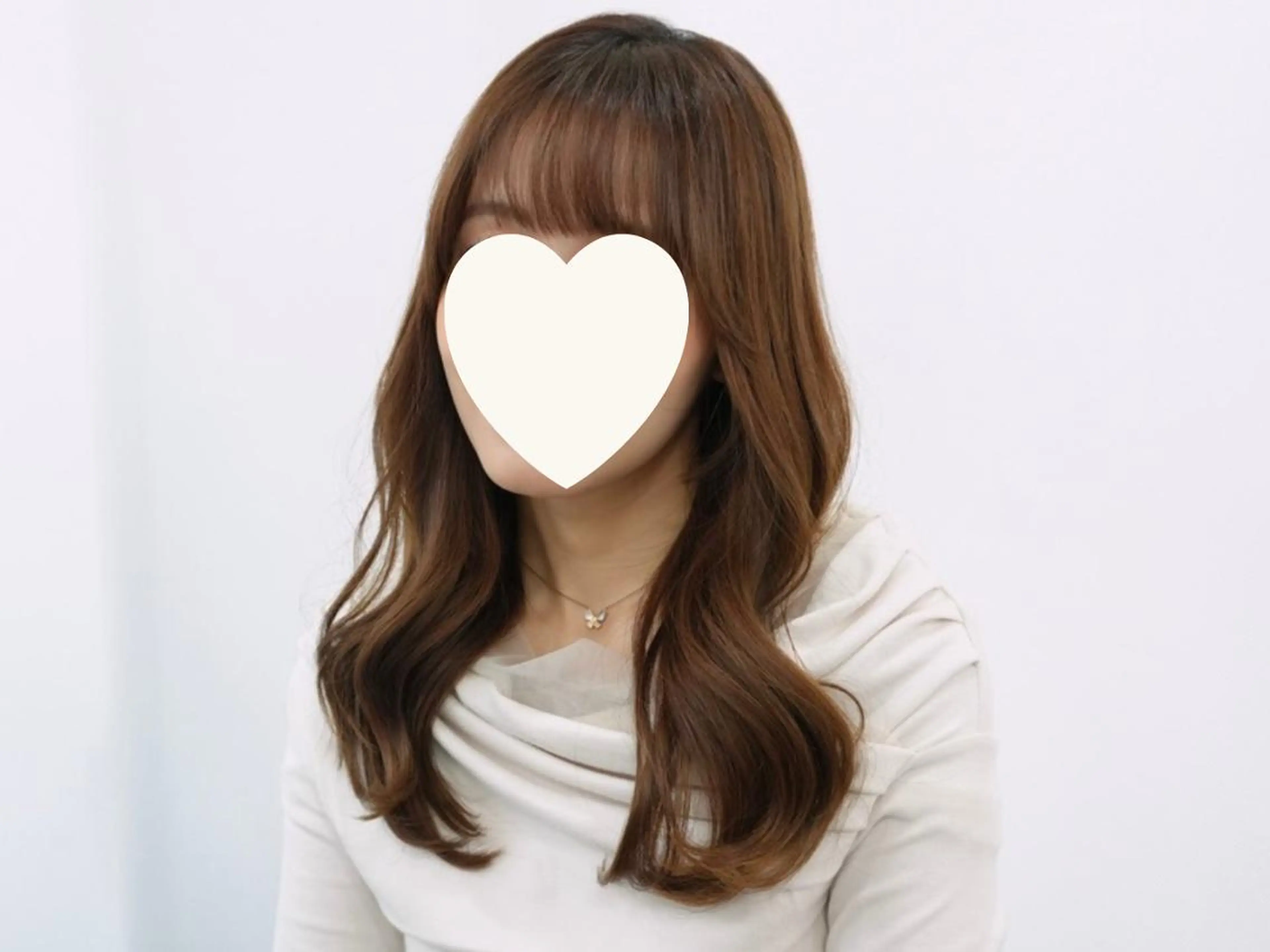 ロング 顔周りカット 韓国風ヘア ロング ヘアカラー トリートメント Endearing 銀座/レイヤーカットのヘアスタイル