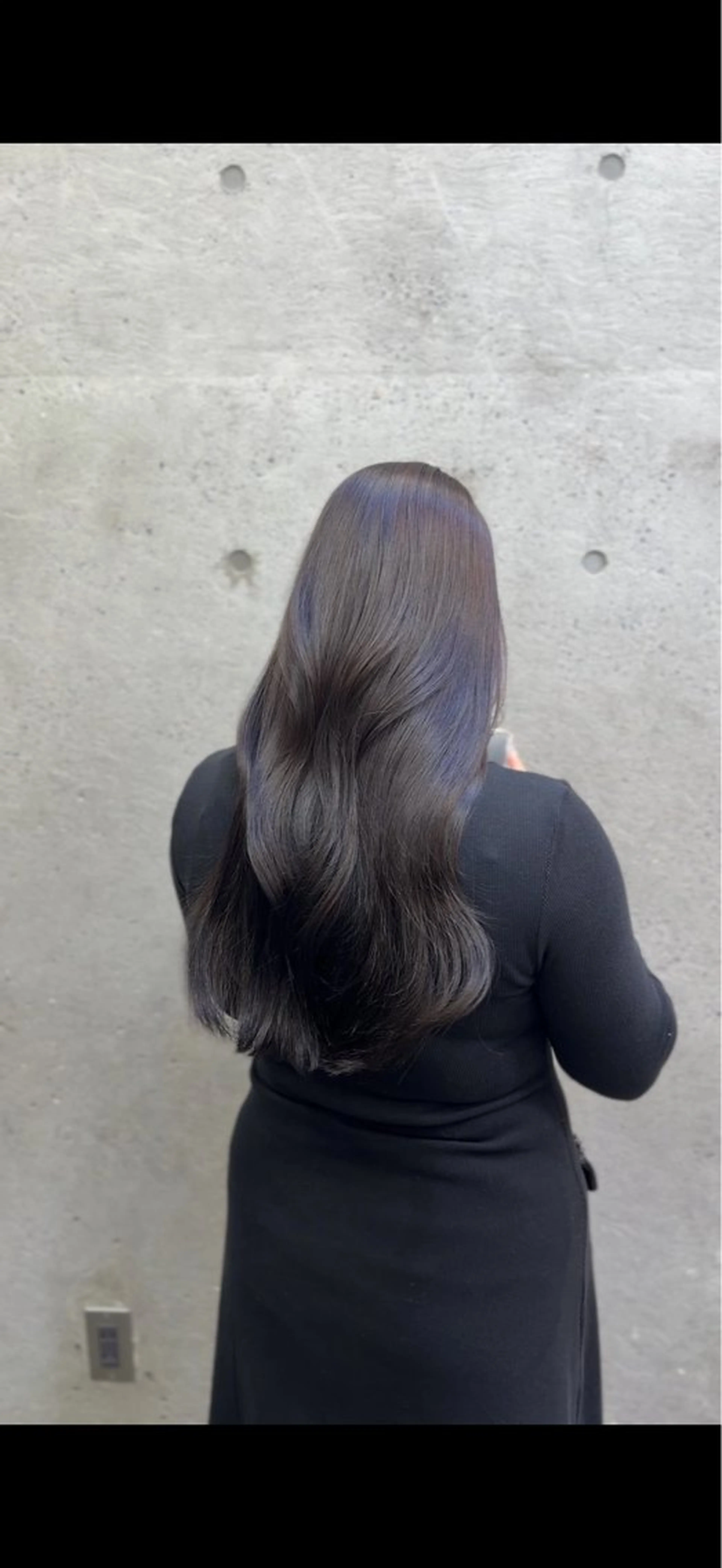 ロング カラー 透明感カラー オレンジ 縮毛矯正 ヘアカラー トリートメント AIN.ANLY 明治神宮前所属・ムツキ/品のある 艶カラー/縮毛矯正のヘアスタイル