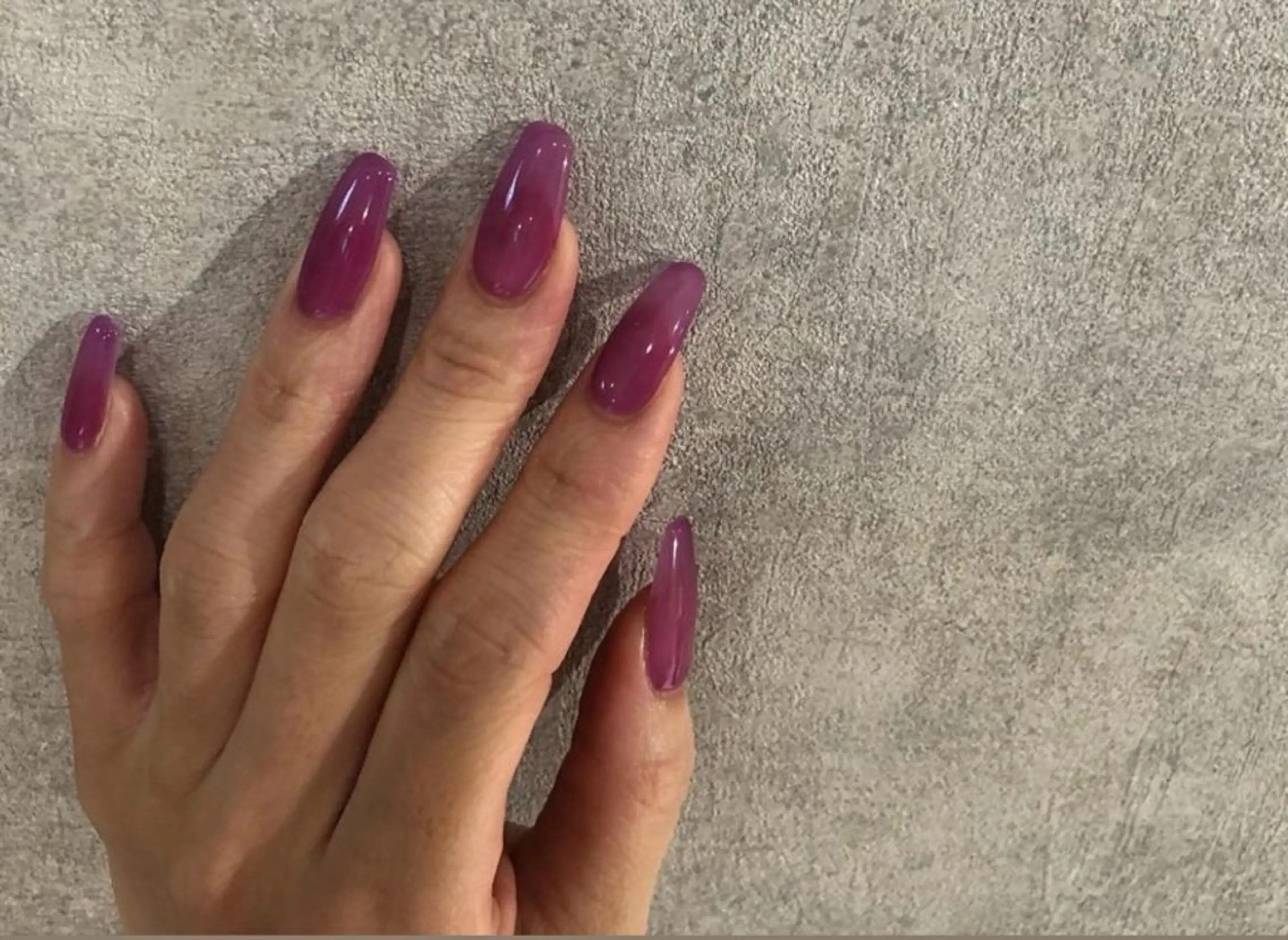 ワンカラー　ハンドネイル（オフなし）の写真