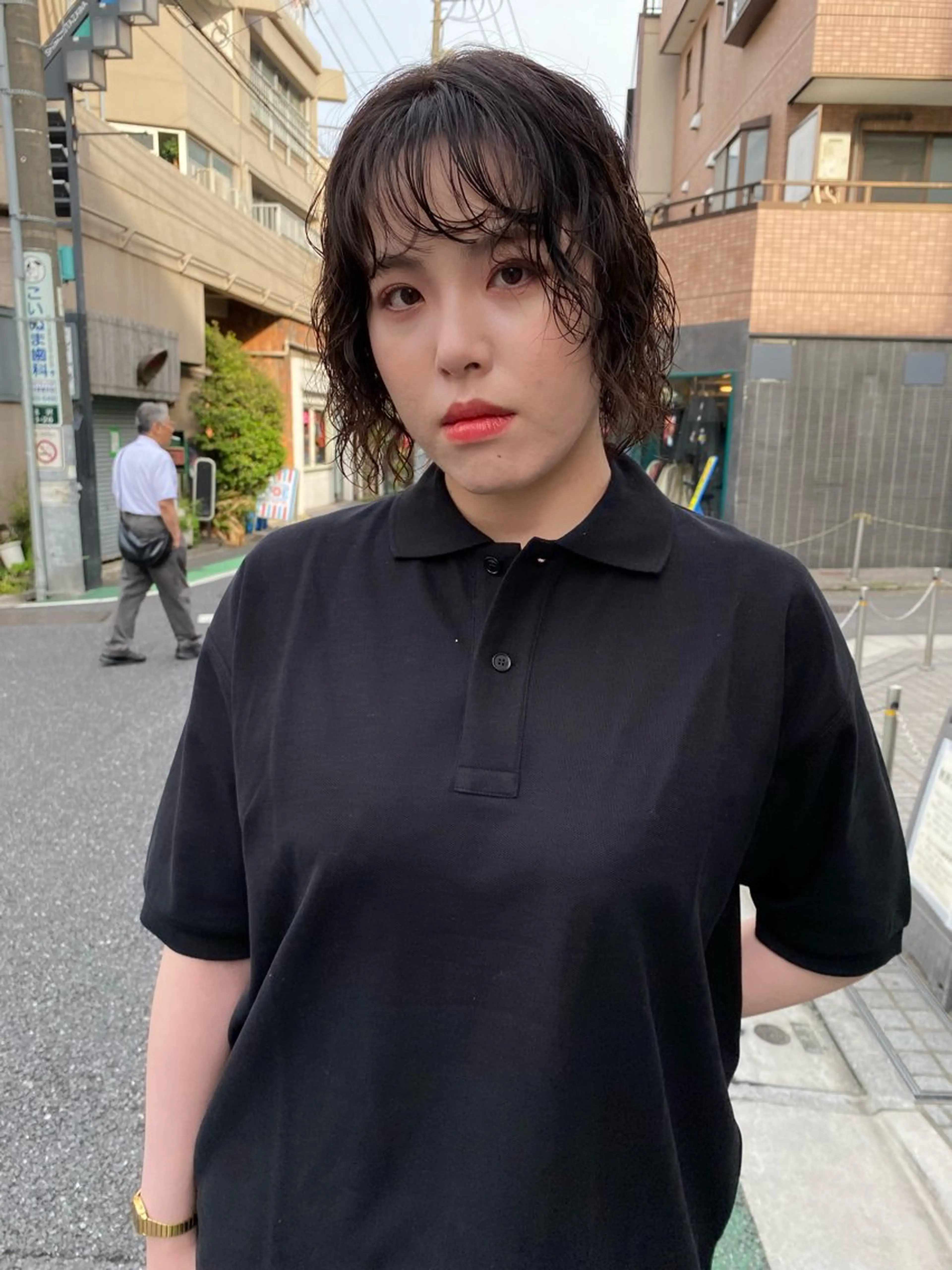 ショート パーマ 森貴裕/ベージュ/ パーマ/オリーブのヘアスタイル