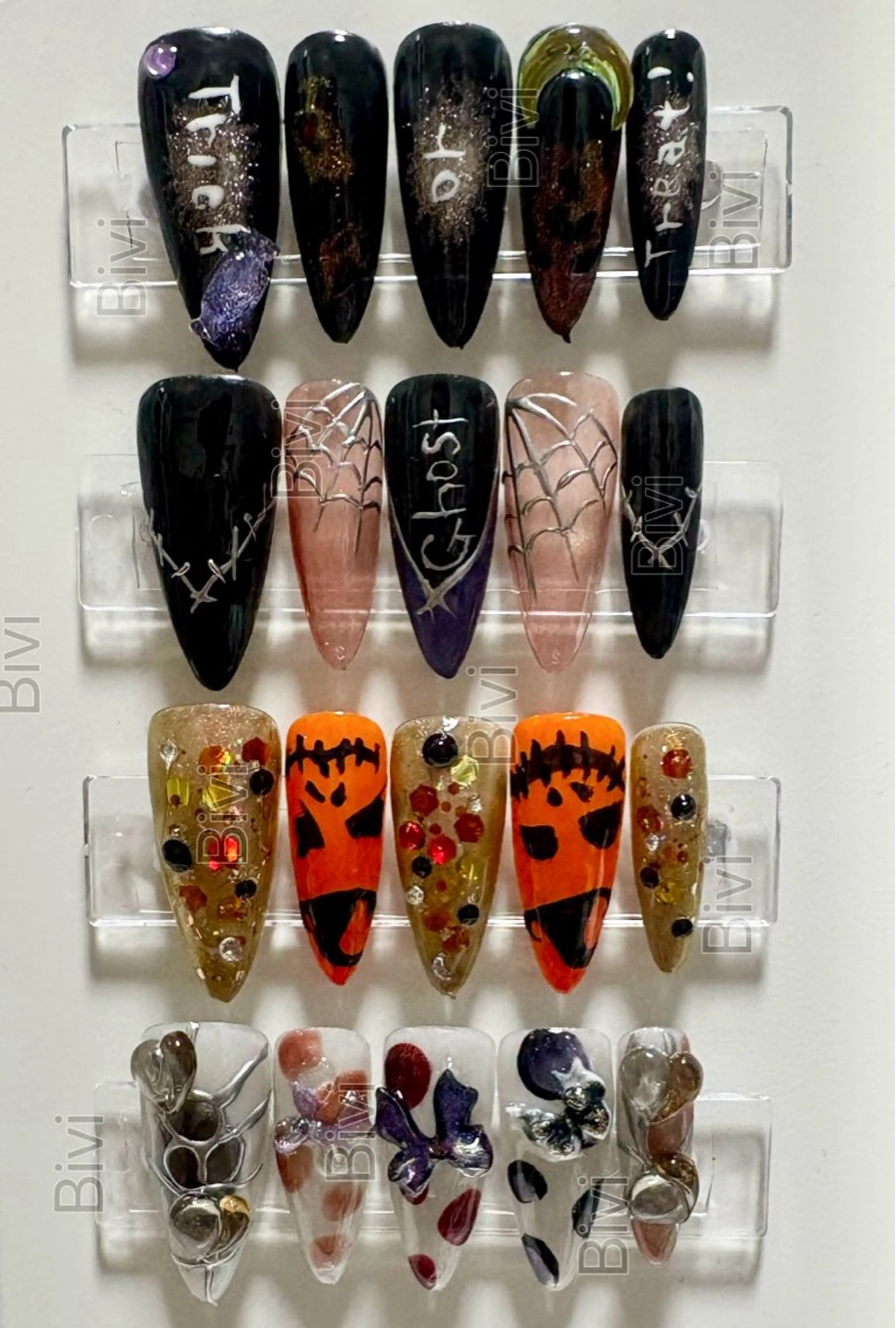 ネイル ハロウィン ハンドネイル ハンドケア ♡Bivi♡自爪に 優しいネイルサロンのネイルデザイン