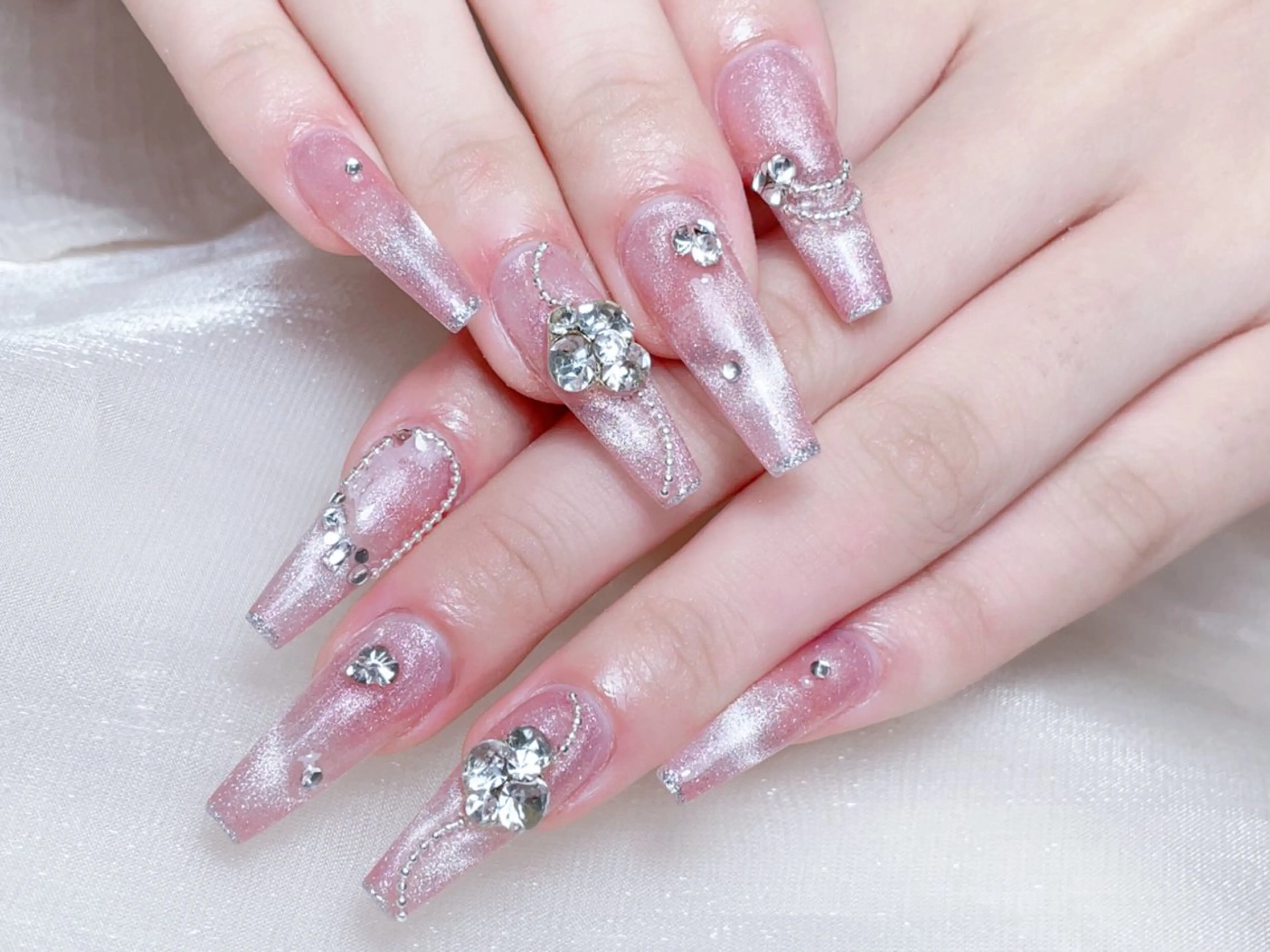 ネイル ハンドネイル M🌷nail 長さだし専門店のネイルデザイン