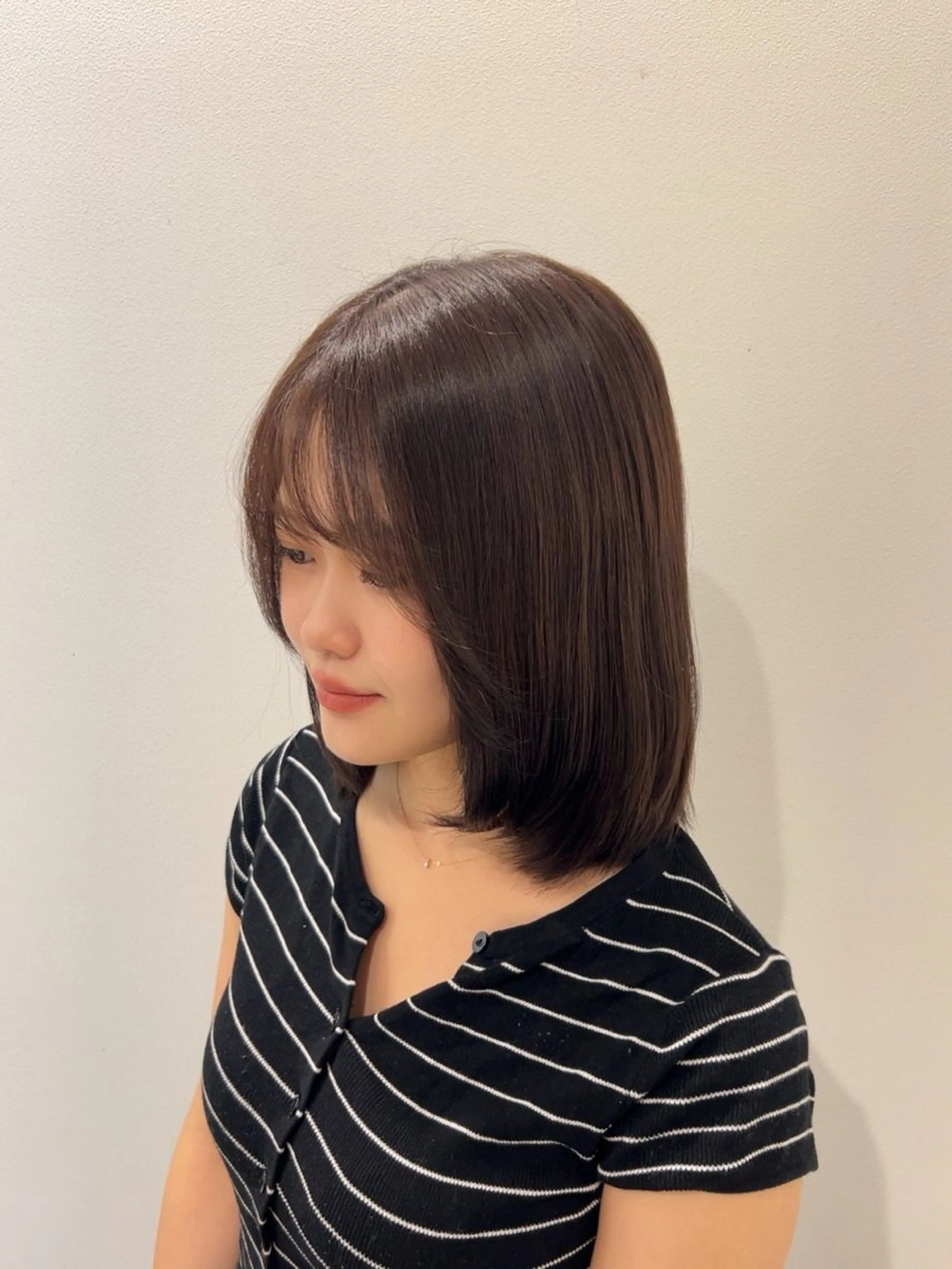 ミディアム カラー ブラウンカラー 透明感カラー カット ヘアカラー トリートメント ishizuka toaのヘアスタイル