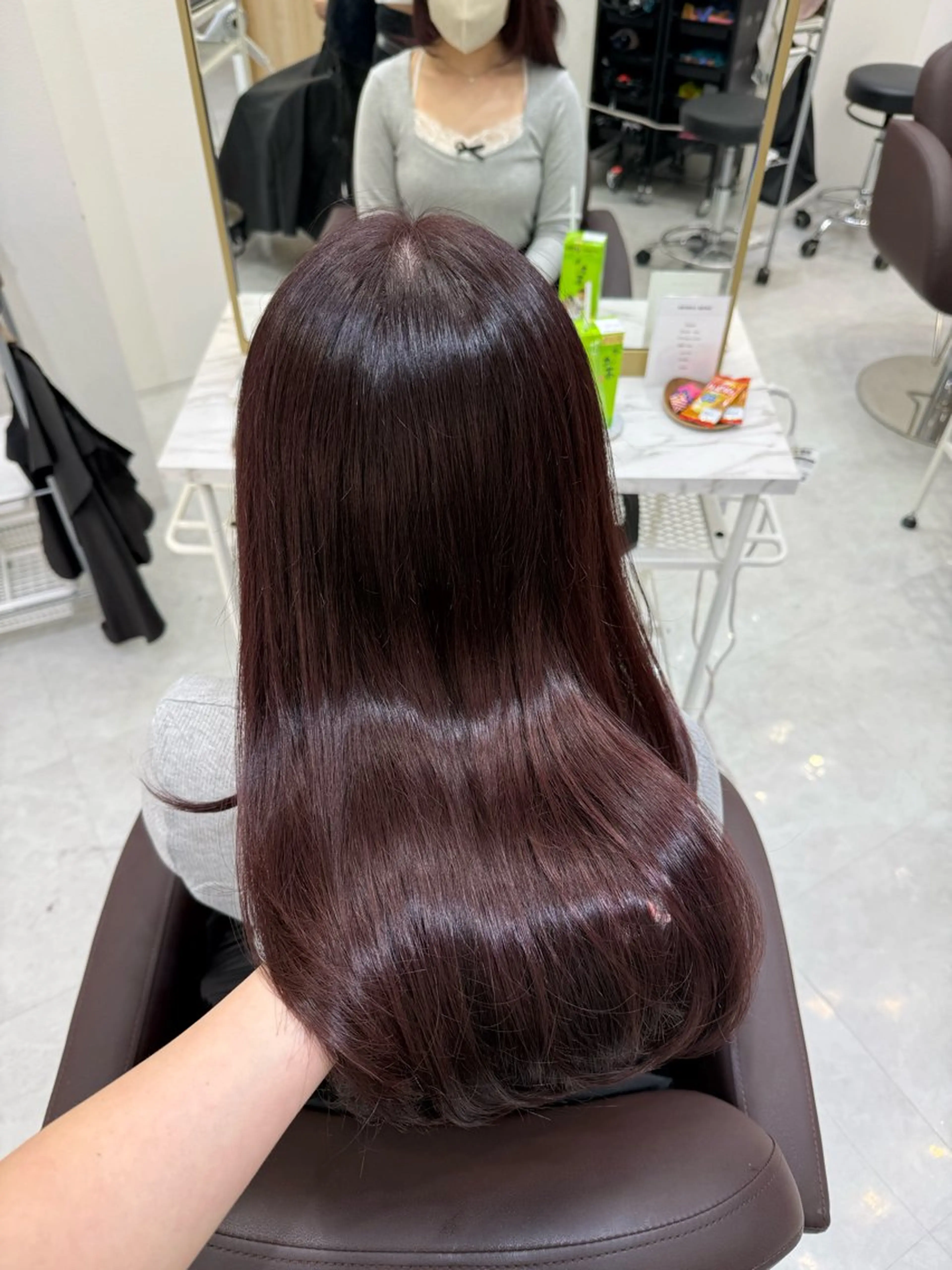 セミロング カラー ヘアアレンジ ヘアカラー トリートメント ヘアセット 💗横浜美容室 💗HARUNAのヘアスタイル