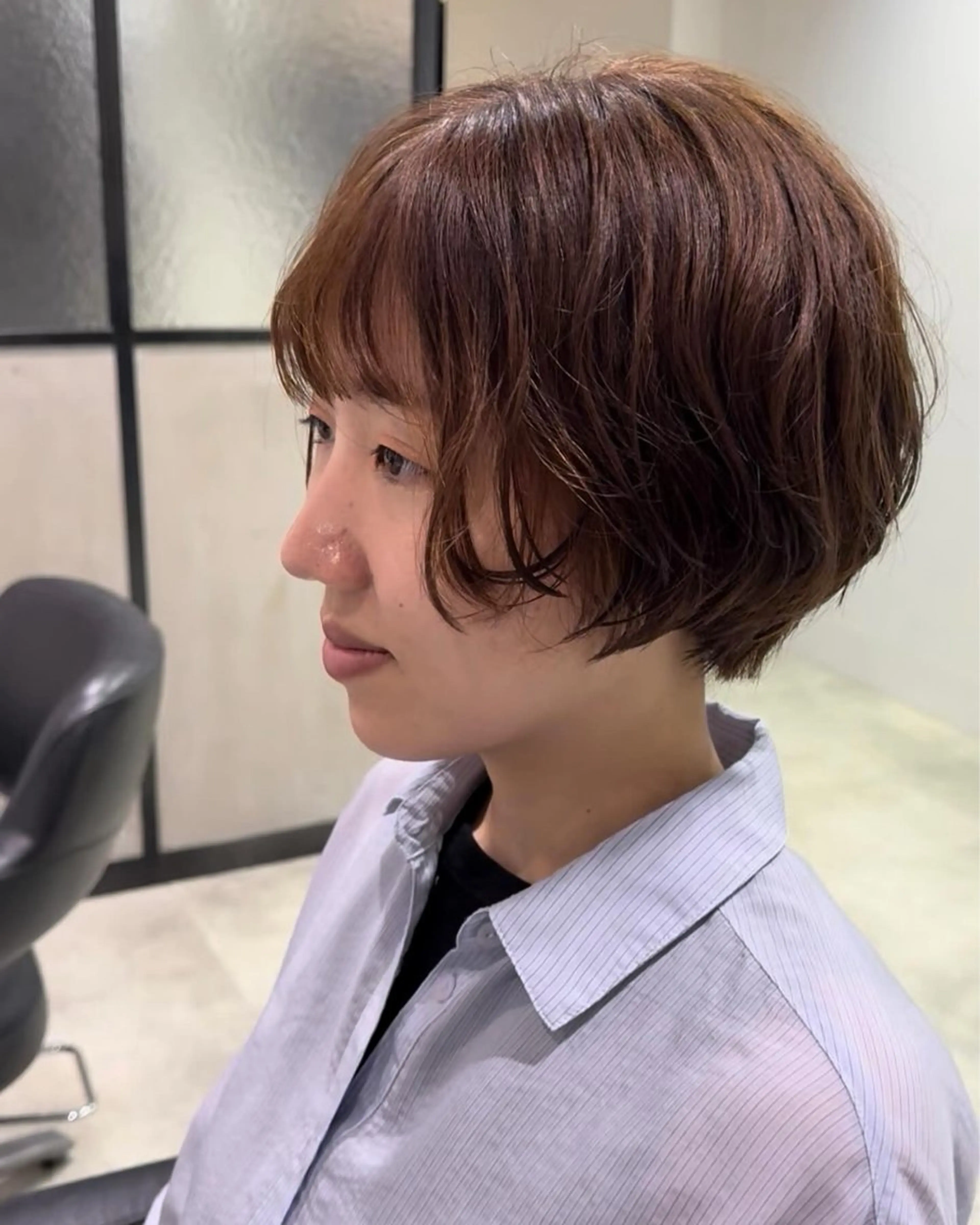 ショート カラー パーマ カット 堀部 梨瑠のヘアスタイル