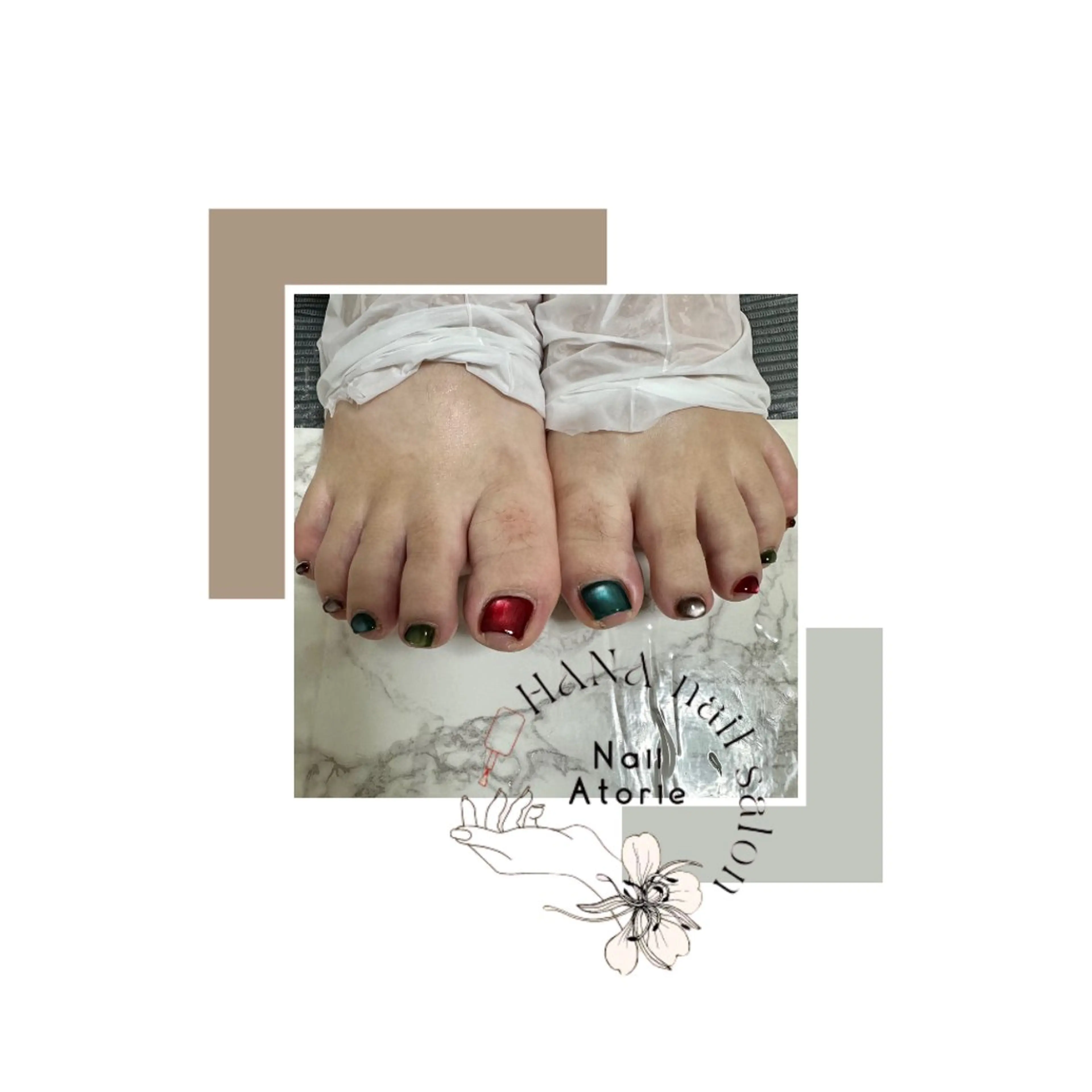 ネイル フットネイル マグネットネイル HaNA 　nail salonのネイルデザイン
