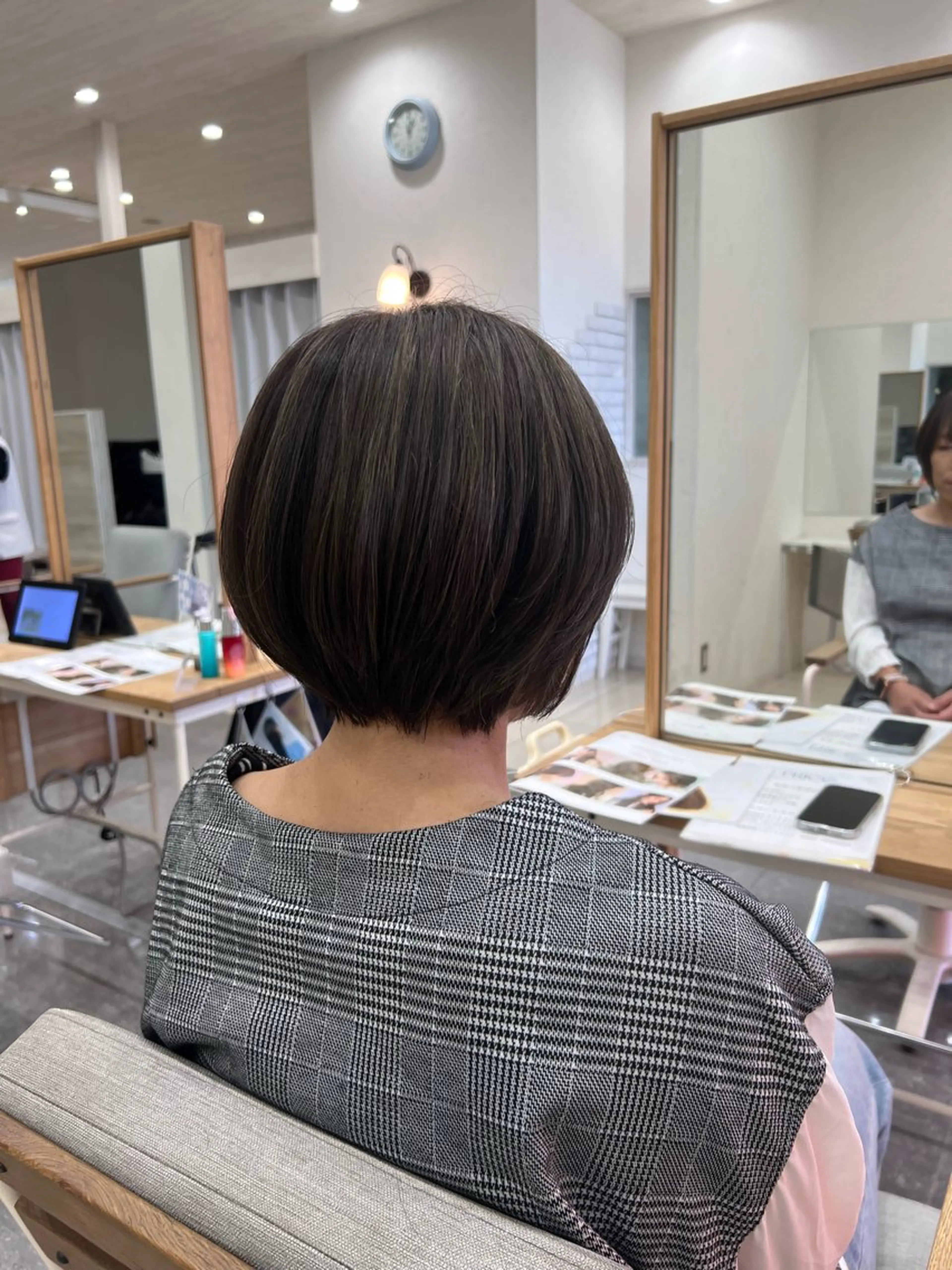 ショート カラー カット ヘアカラー 太白区白髪ぼかし/ ボブカット/千葉達人のヘアスタイル