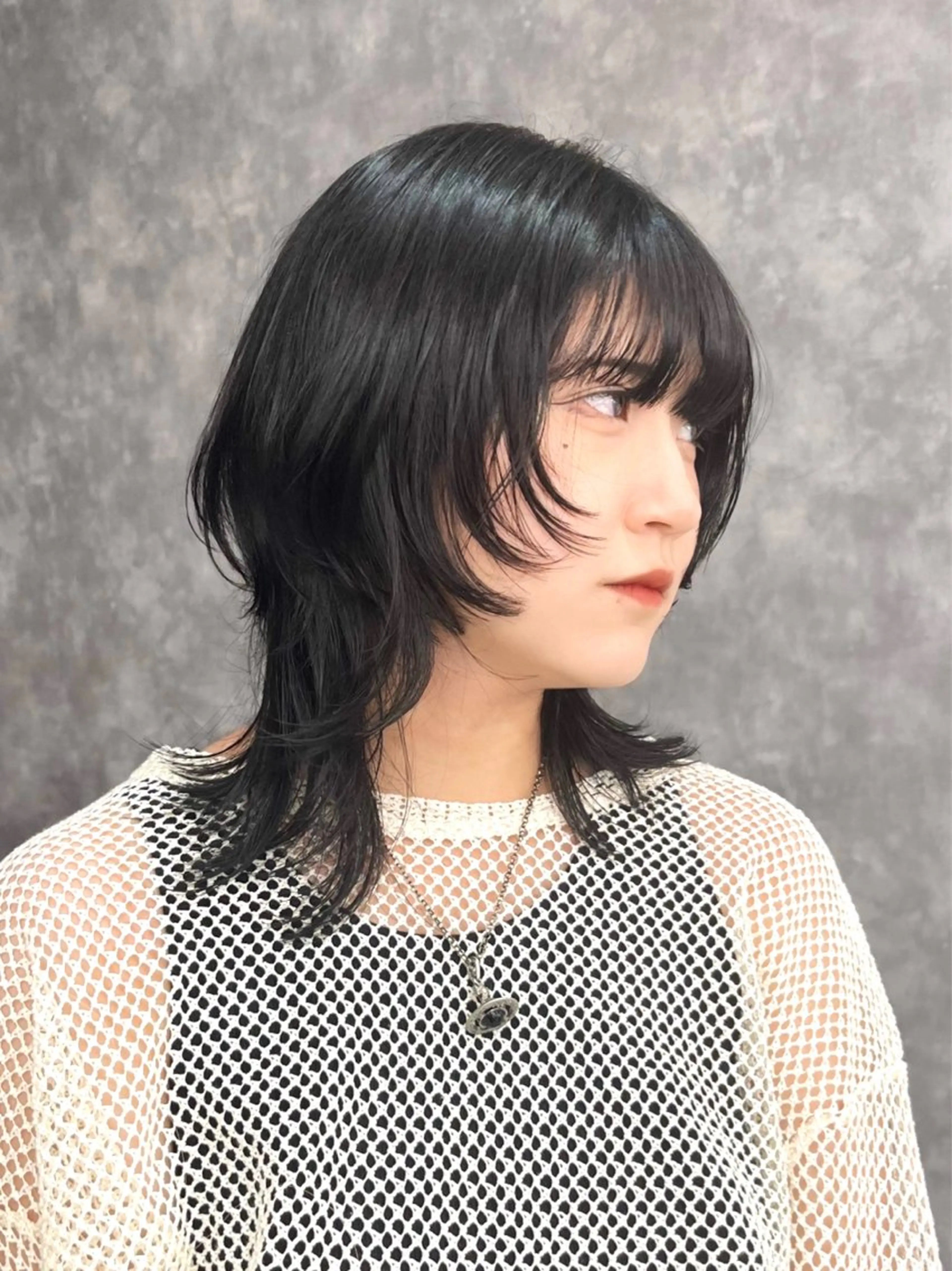 セミロング 🐺ウルフ×ハイトー ン🖤Yukinoのヘアスタイル