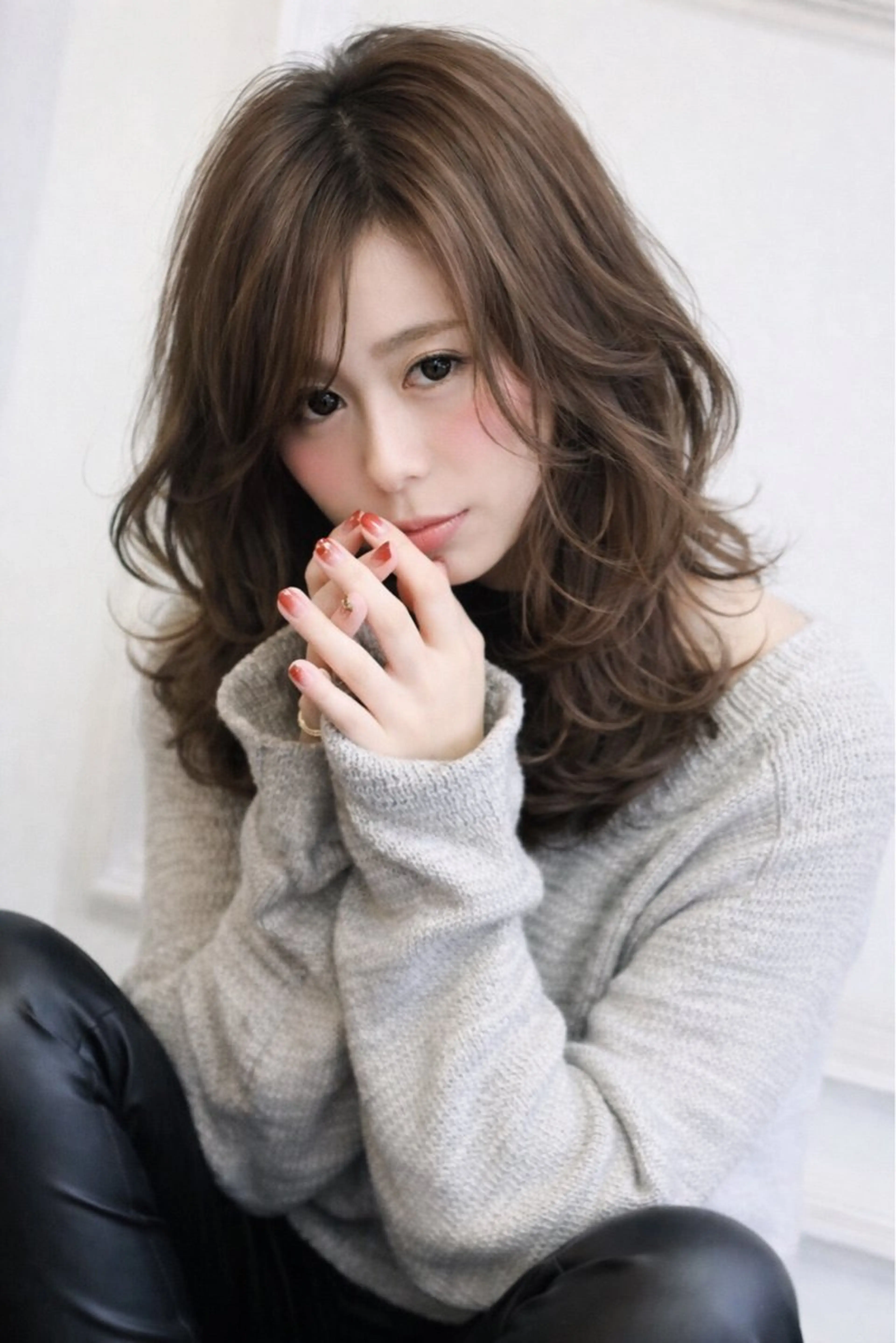 ミディアム くびれヘア くびれレイヤー レイヤーカット カット ヘアカラー トリートメント ヘアセット LAS 代表 ナガカワ コウヘイのヘアスタイル