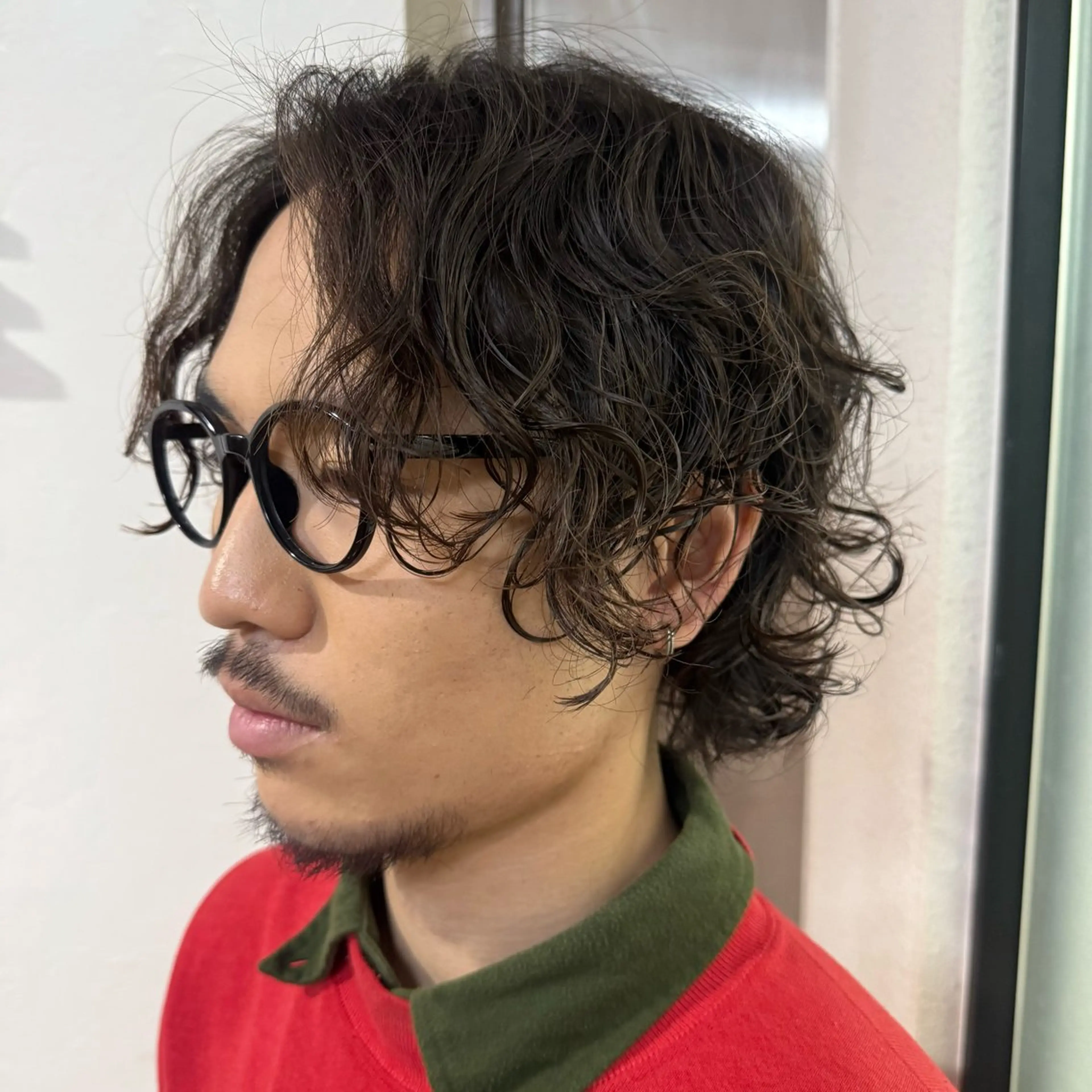 ミディアム パーマ メンズ パーマモデル募集/ 尾上数馬/桂駅前1分のヘアスタイル