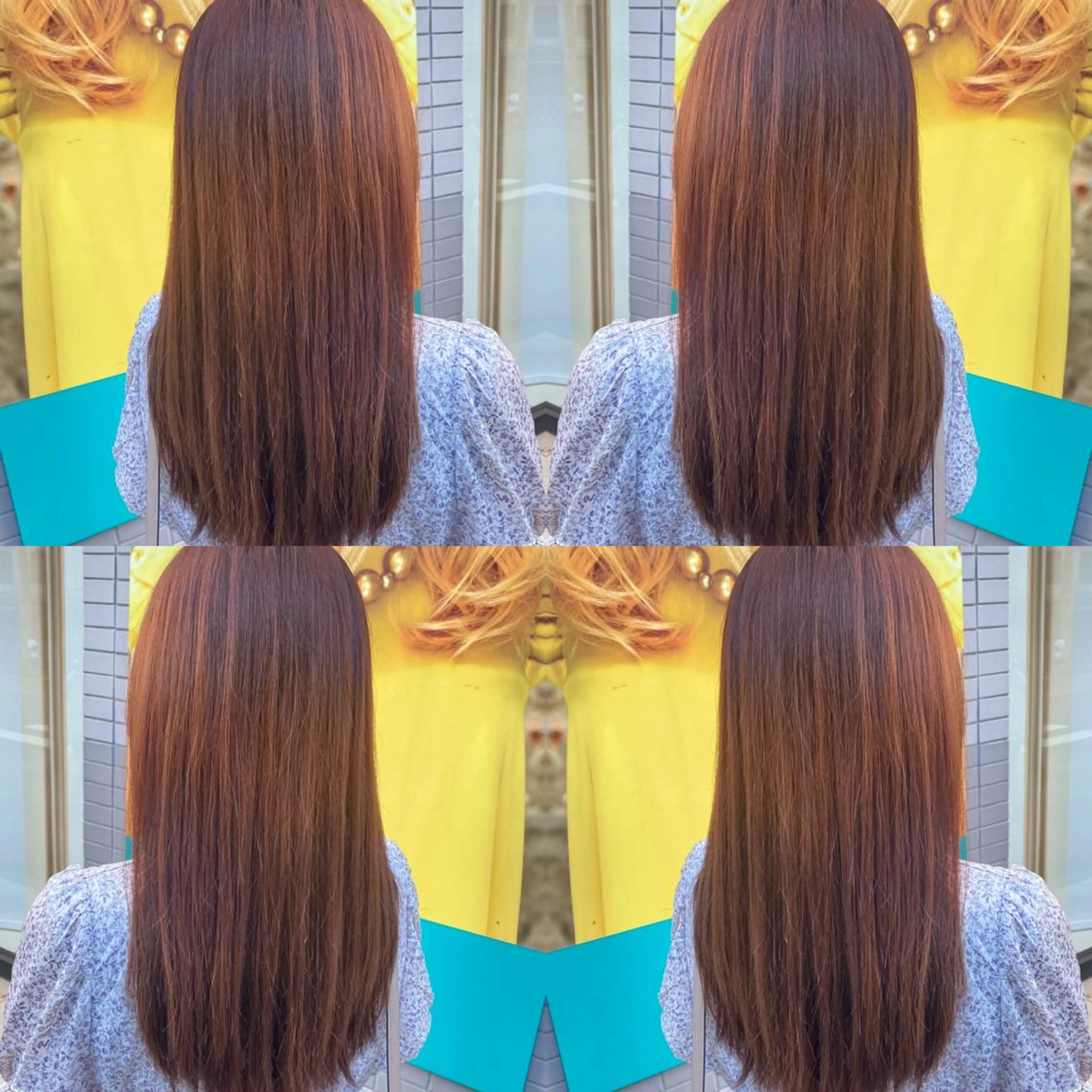 セミロング オレンジブラウン 髪質改善カラー/店長 宮内秀峰のヘアスタイル