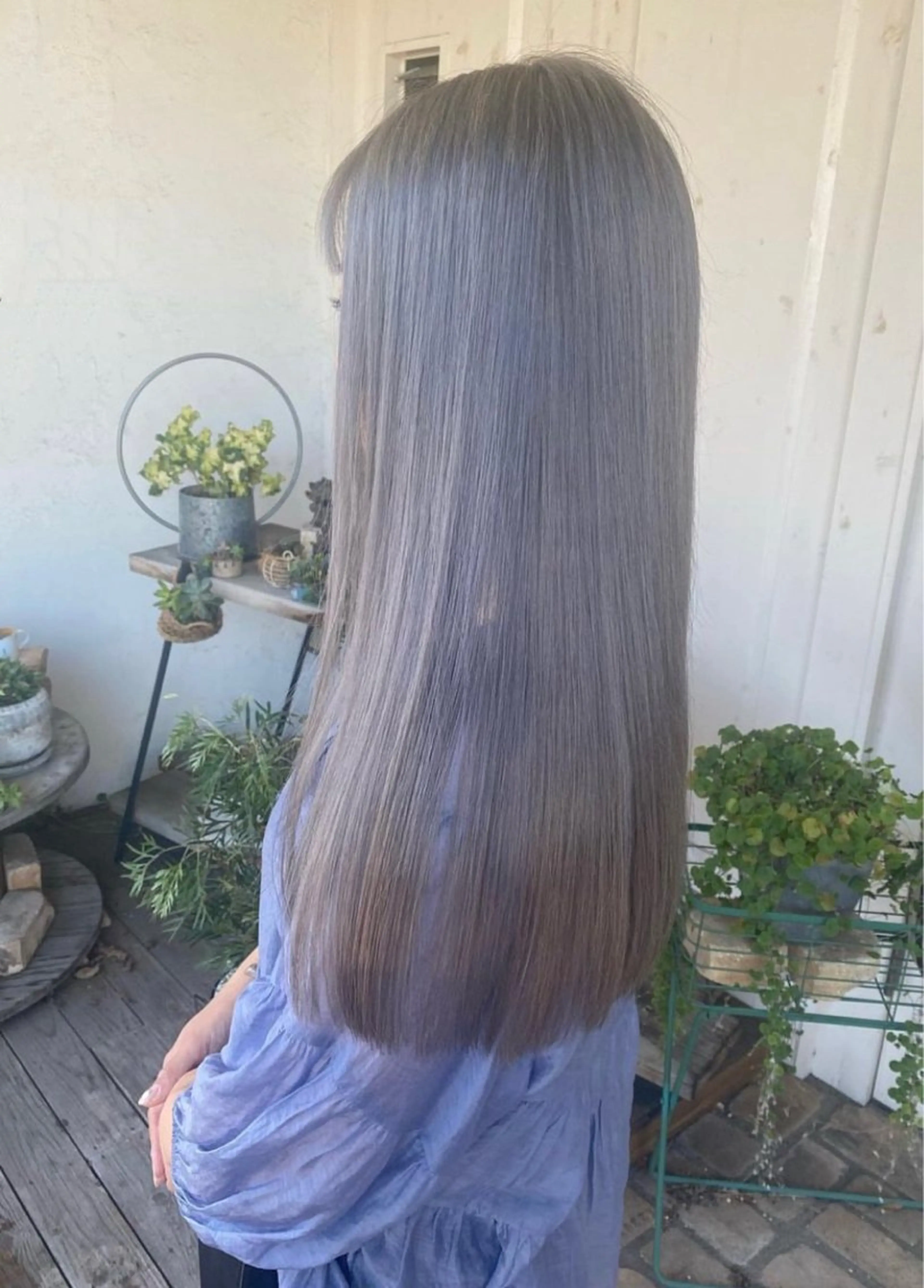 ロング カラー ブルーカラー ブルージュ ダブルカラー @z所属・@z(ｱｯﾄｾﾞｰ) fumikoのマツエク・マツパデザイン