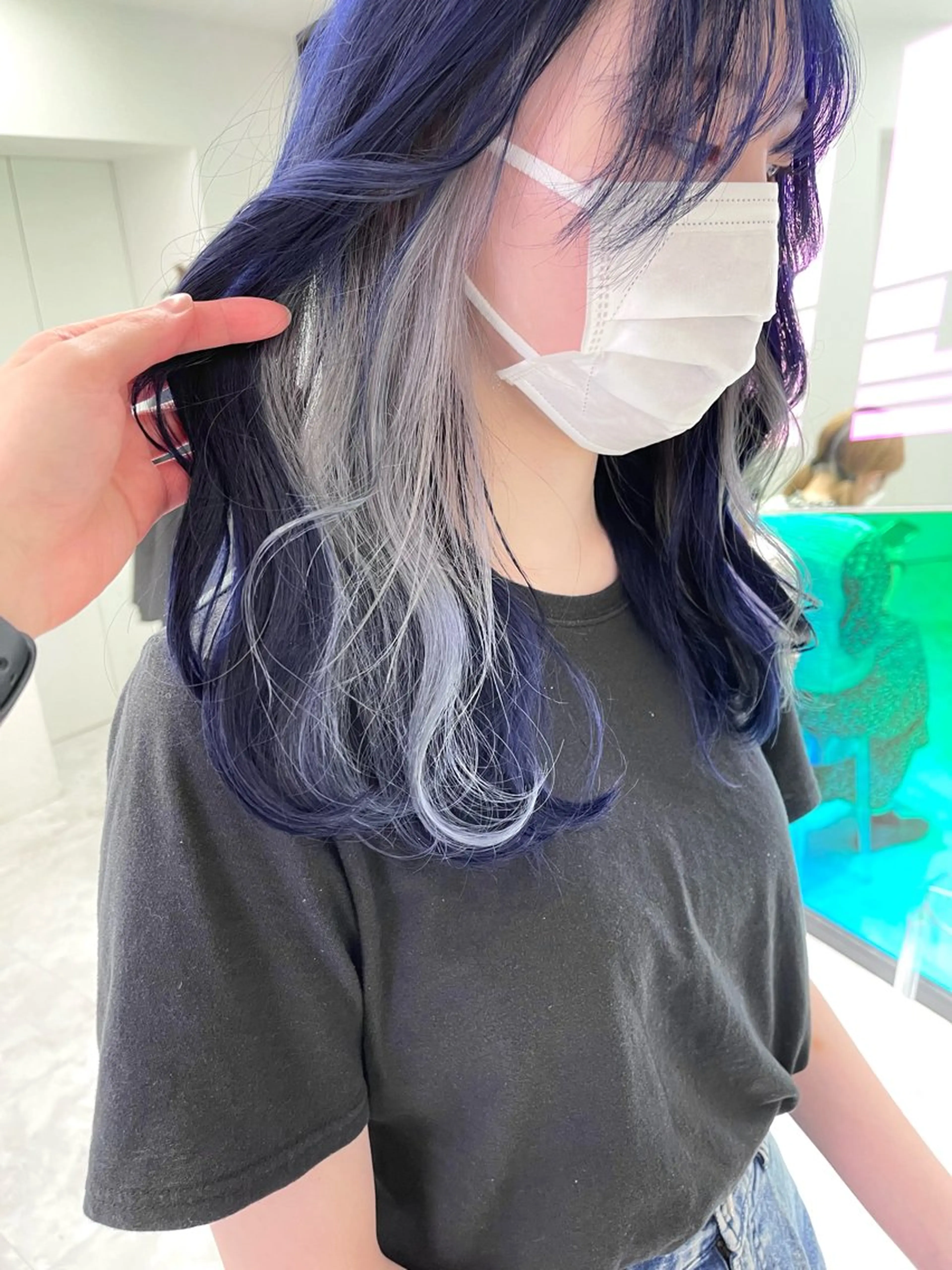 ミディアム カラー ヘアカラー 🤍💕ブリーチカラ ーAyaka💕🤍のヘアスタイル