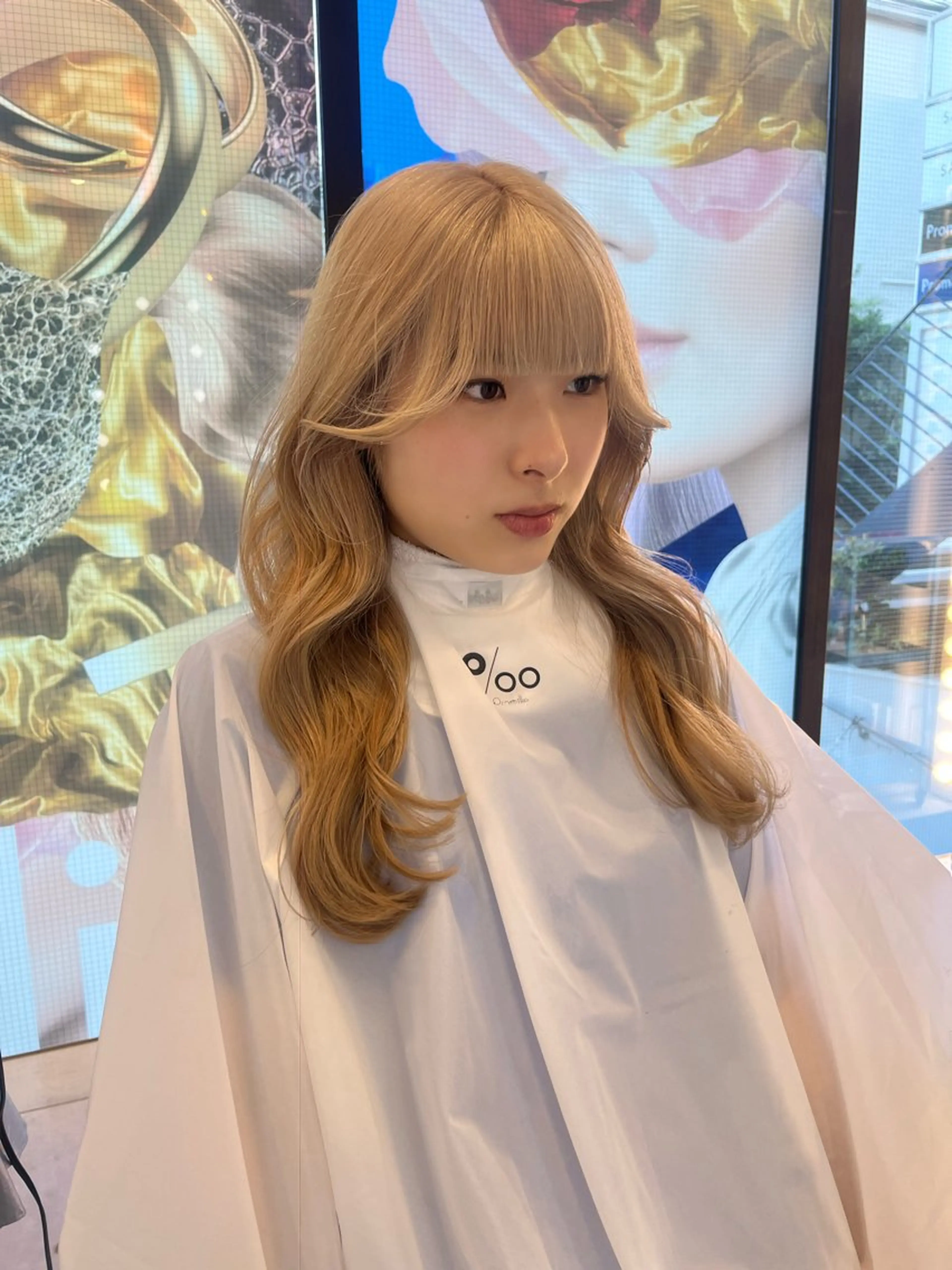 セミロング カラー ヘアアレンジ ヘアカラー @kyoniyy KYONIのヘアスタイル