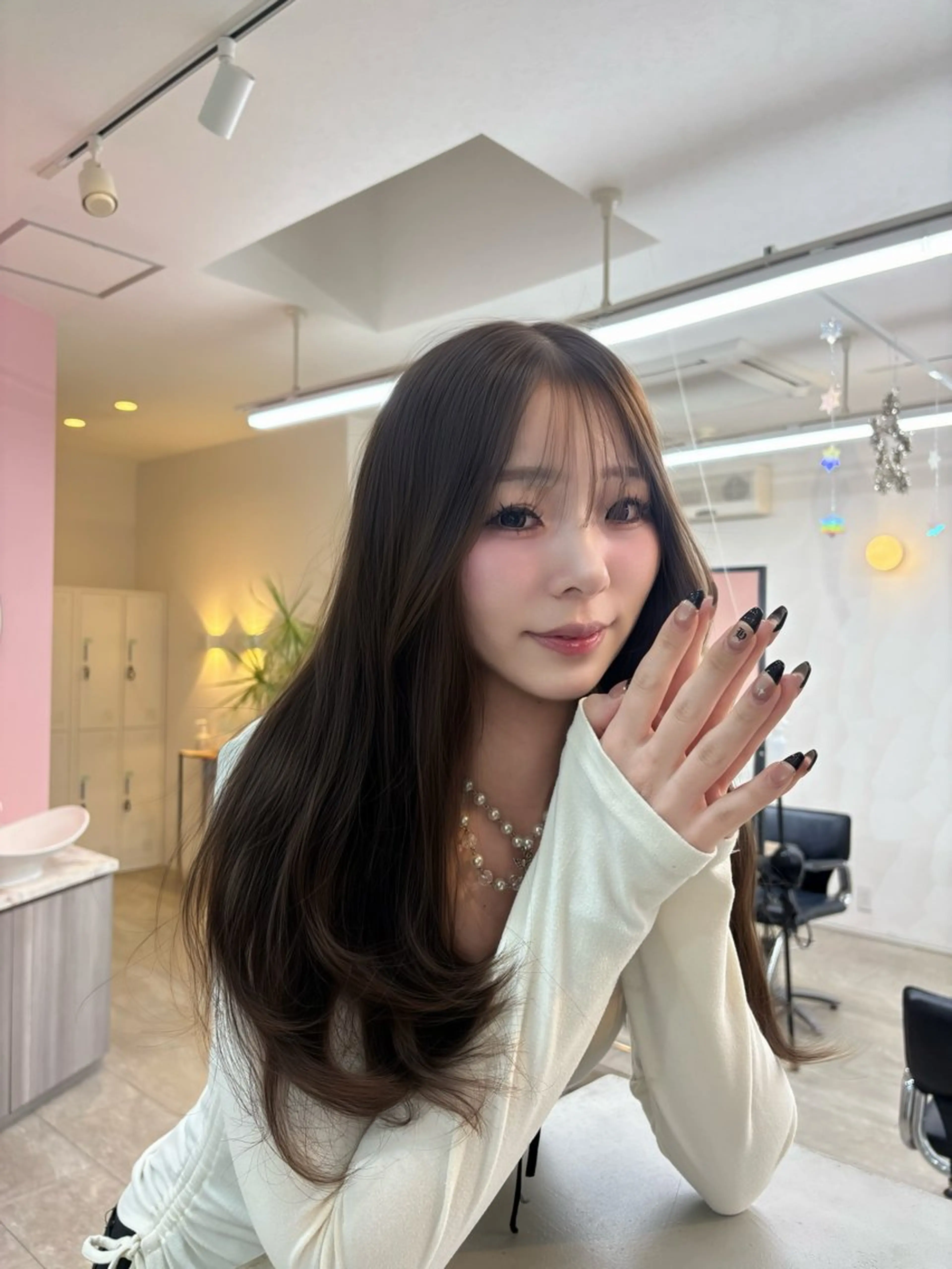 ロング カラー カット ヘアカラー HASHI AYAKAのヘアスタイル