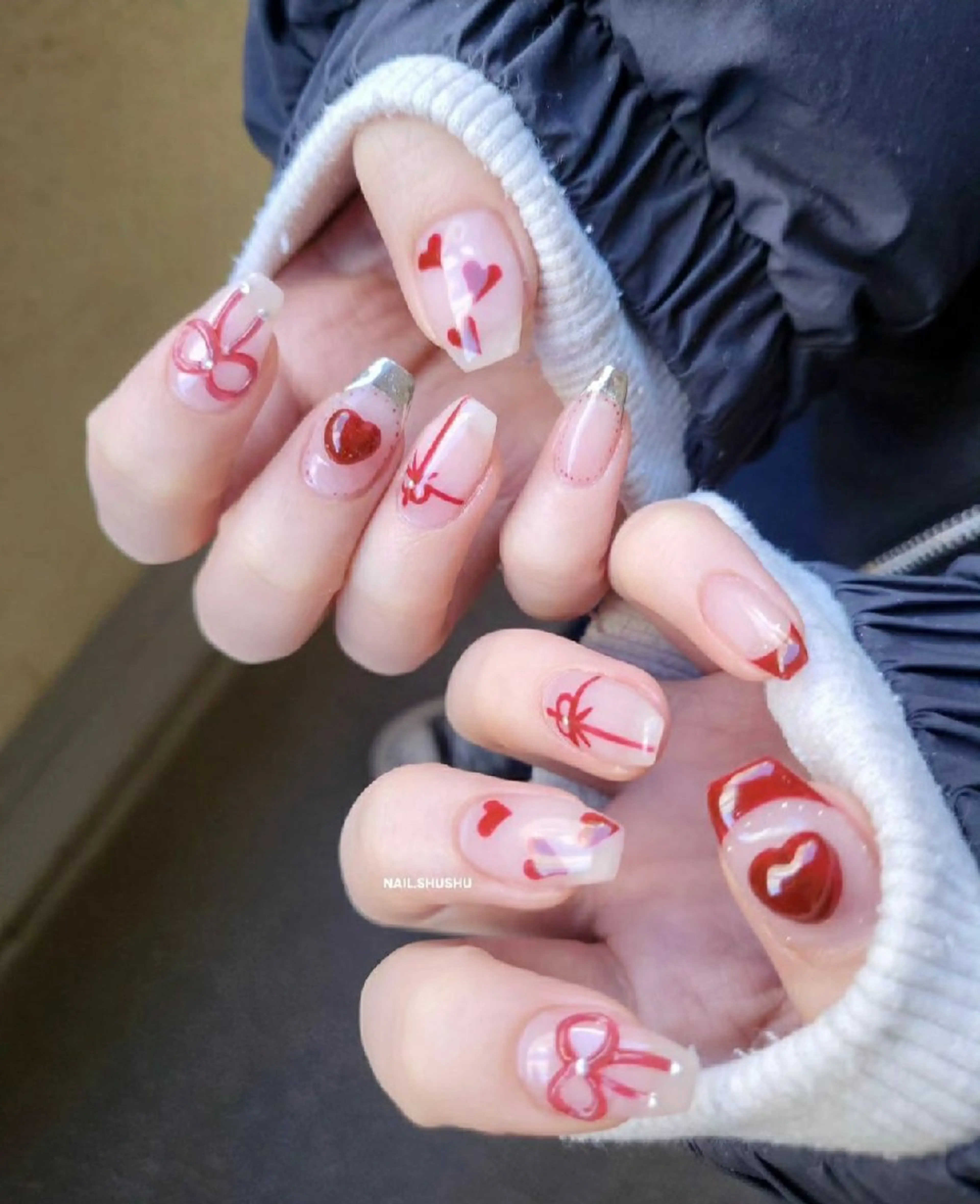 ネイル 持ち込み ニュアンスネイル ワンカラーネイル シンプルネイル 春ネイル ハンドネイル 3dパーツ/流行り 👧shushu❤️のネイルデザイン