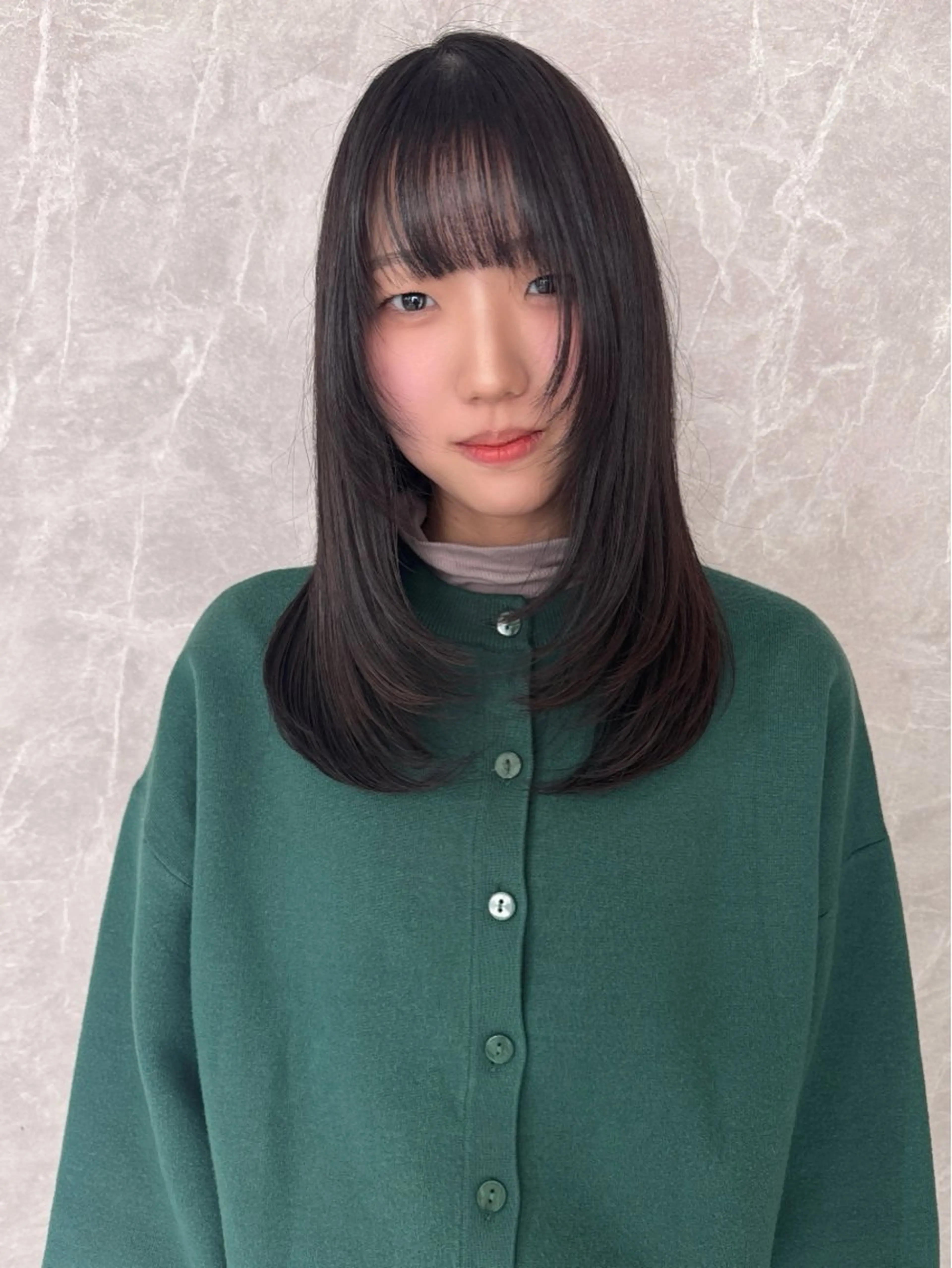 ロング カラー カット ヘアカラー トリートメント ボブレイヤー/ 今城愛友花のヘアスタイル