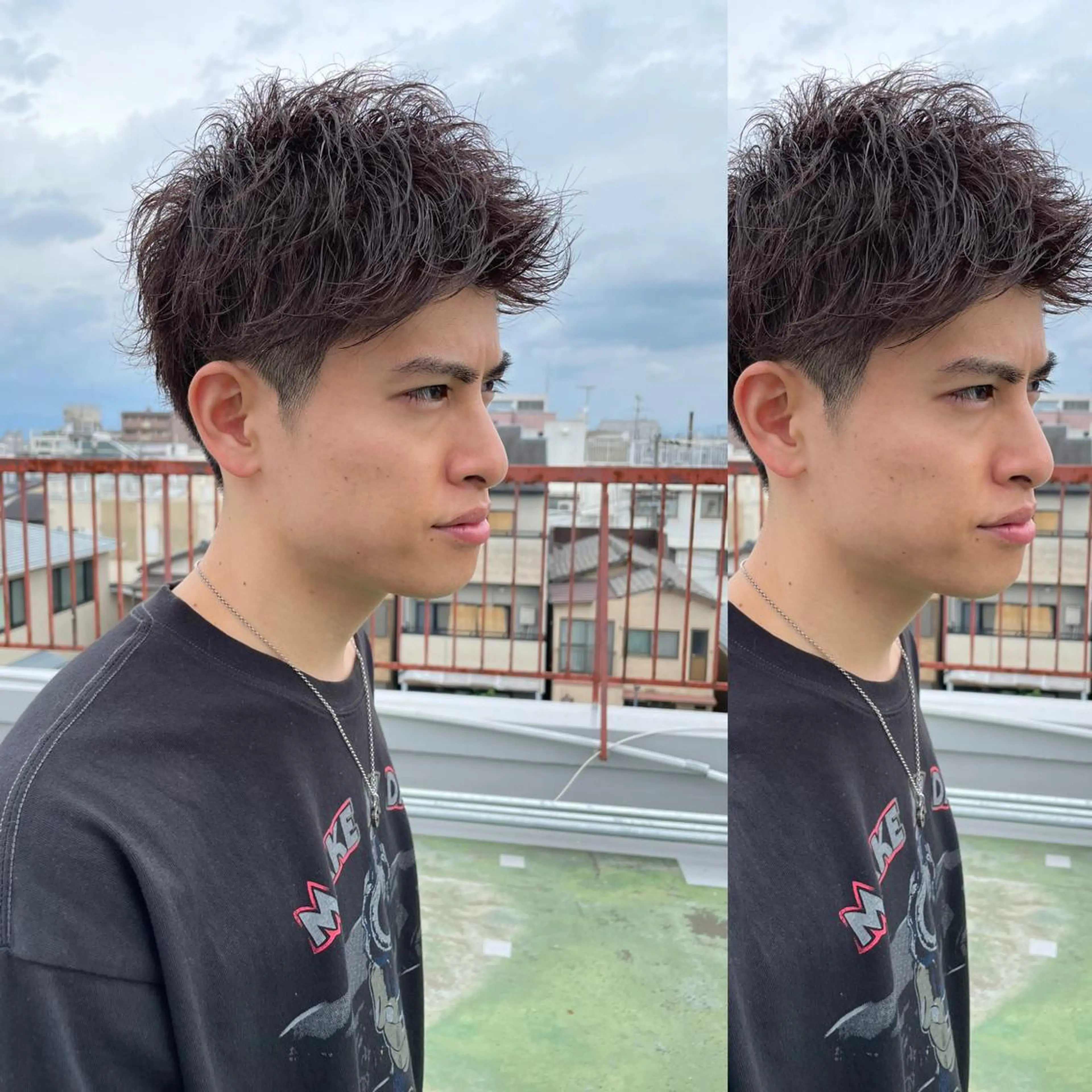 ショート カラー メンズ カット ヘアカラー メンズヘア特化 崎田 成人のヘアスタイル