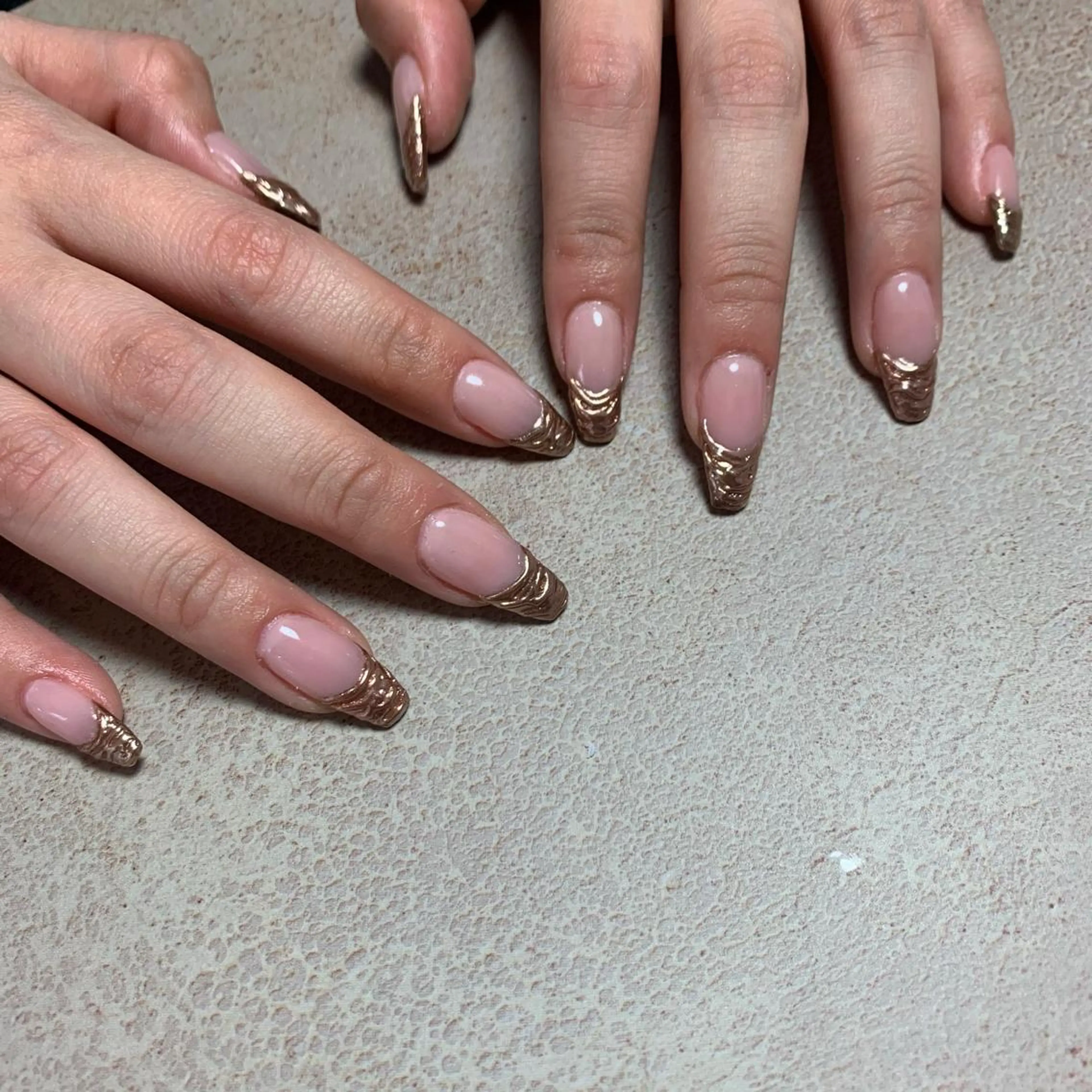 ネイル フレンチネイル ミラーネイル ume hairsalon所属・nono/ 熊取ﾈｲﾙｻﾛﾝのネイルデザイン