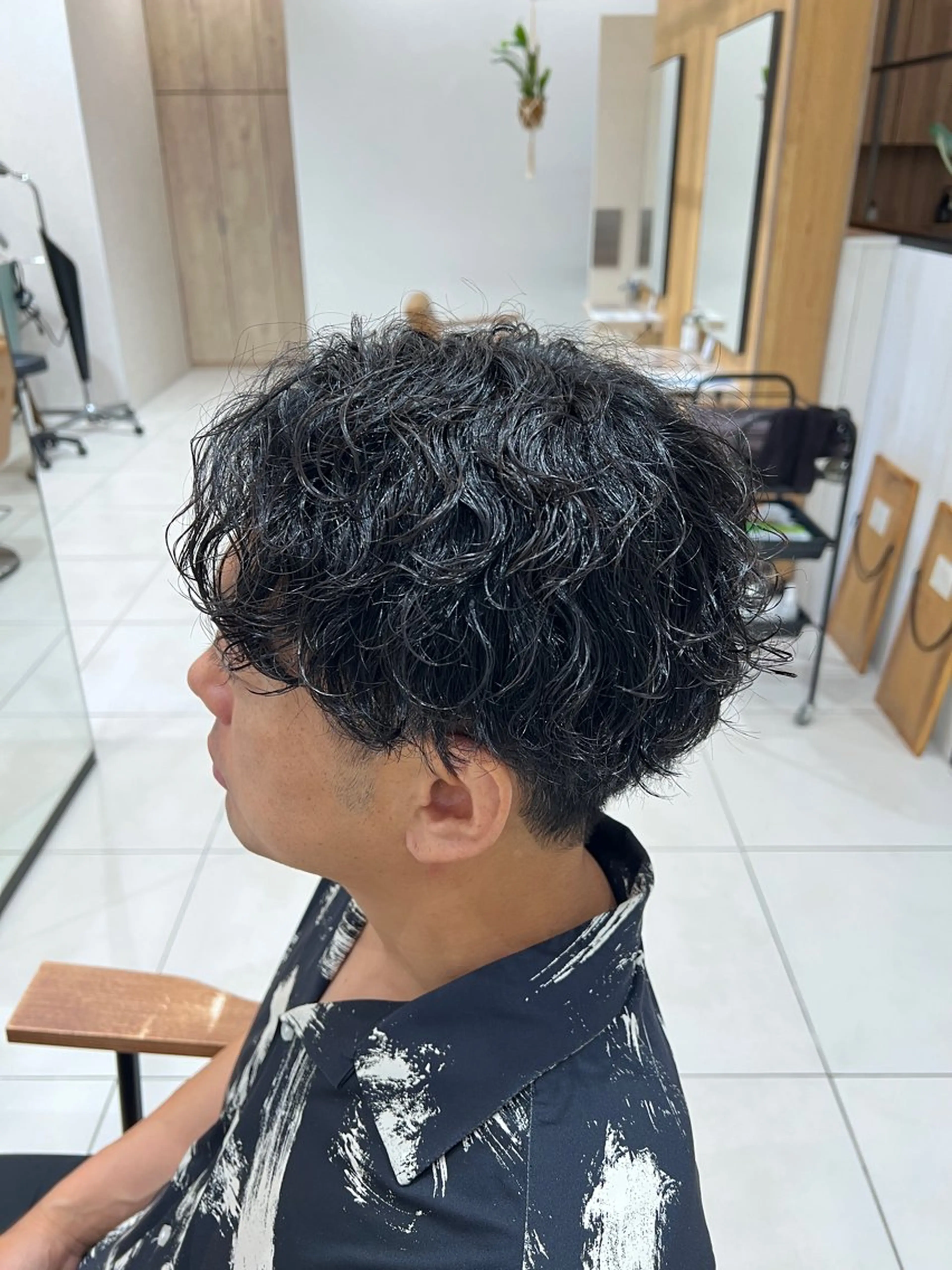 メンズ カット パーマ レディースショート／ メンズパーマ／足立のヘアスタイル