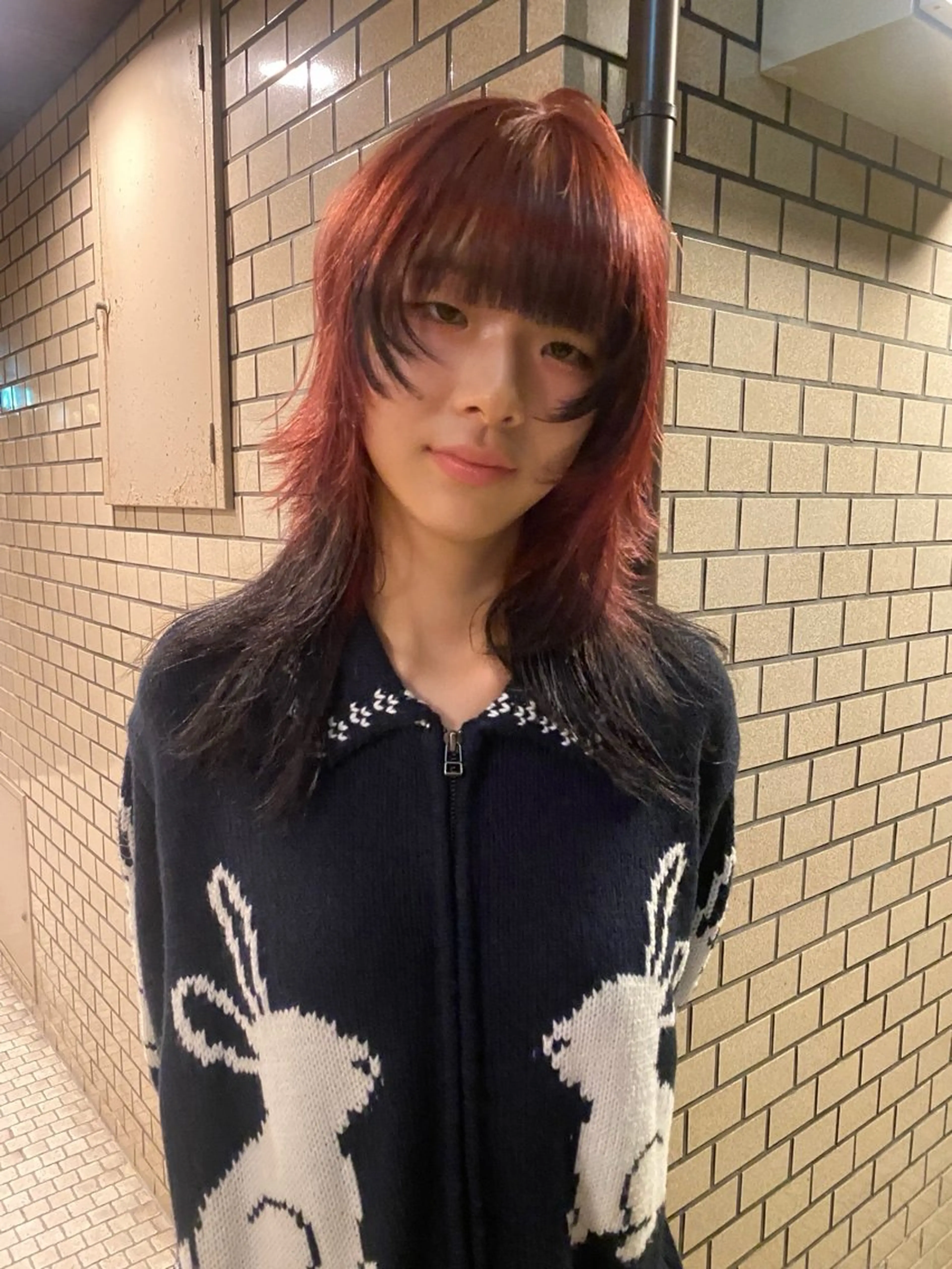 ロング カラー デザインカラー ハッシュカット ヘアカラー SIE所属・haluka /梅田美容室のヘアスタイル