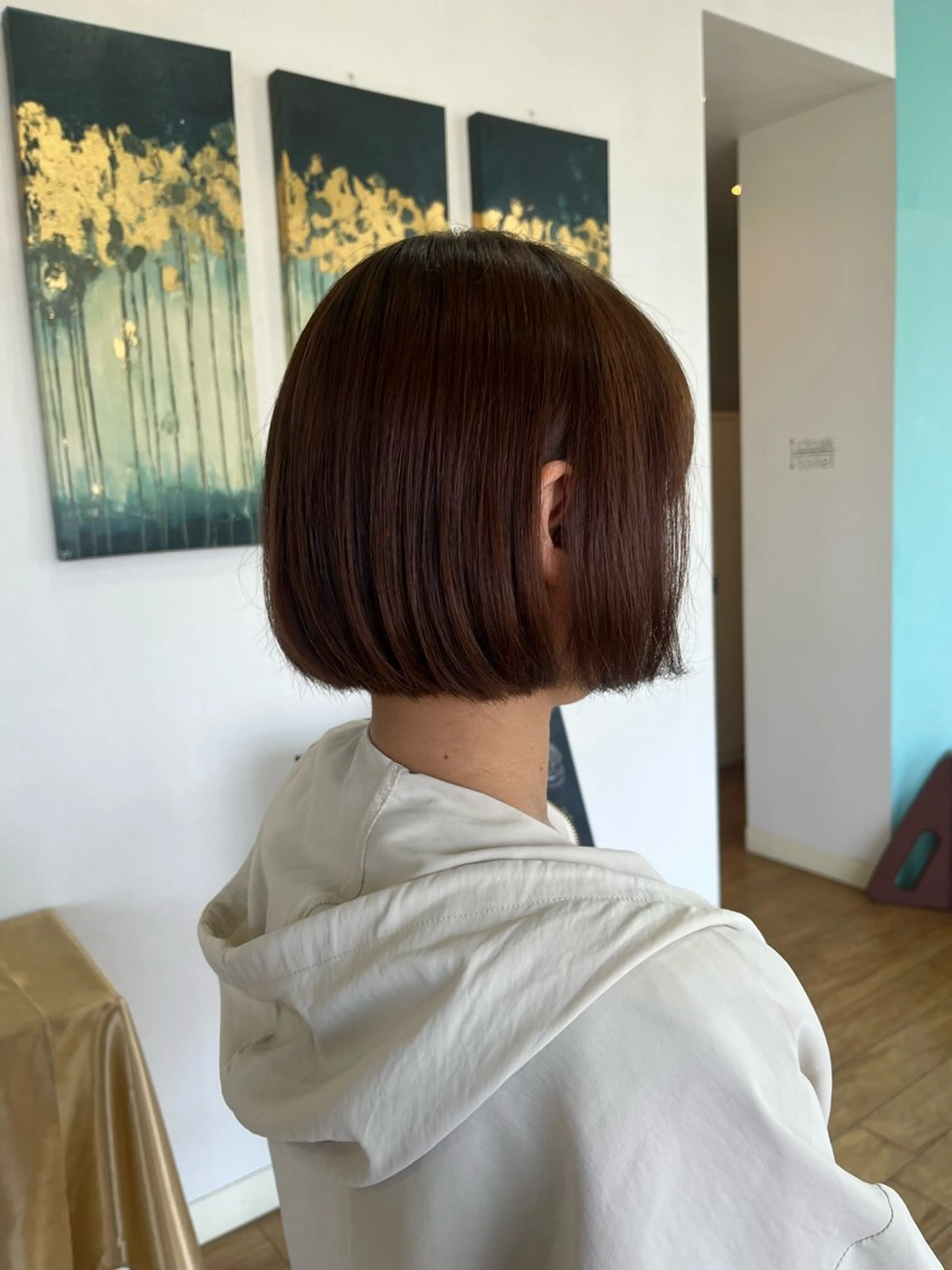 ショート ボブ カット ヘアカラー トリートメント 富永 美玖のヘアスタイル