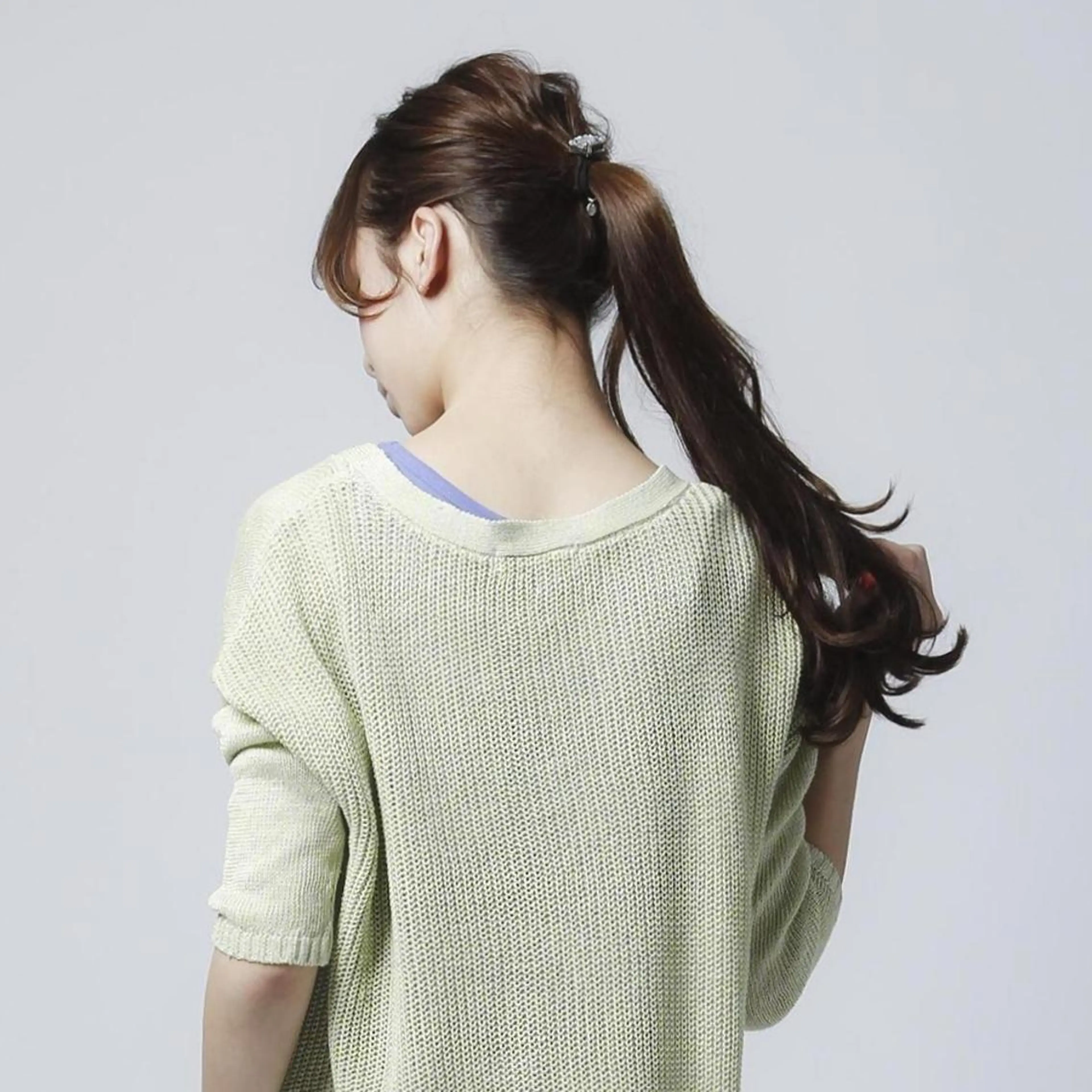 ロング カラー パーマ ヘアアレンジ ポニーテール  知念　香トータル ビューティー🌷のヘアスタイル