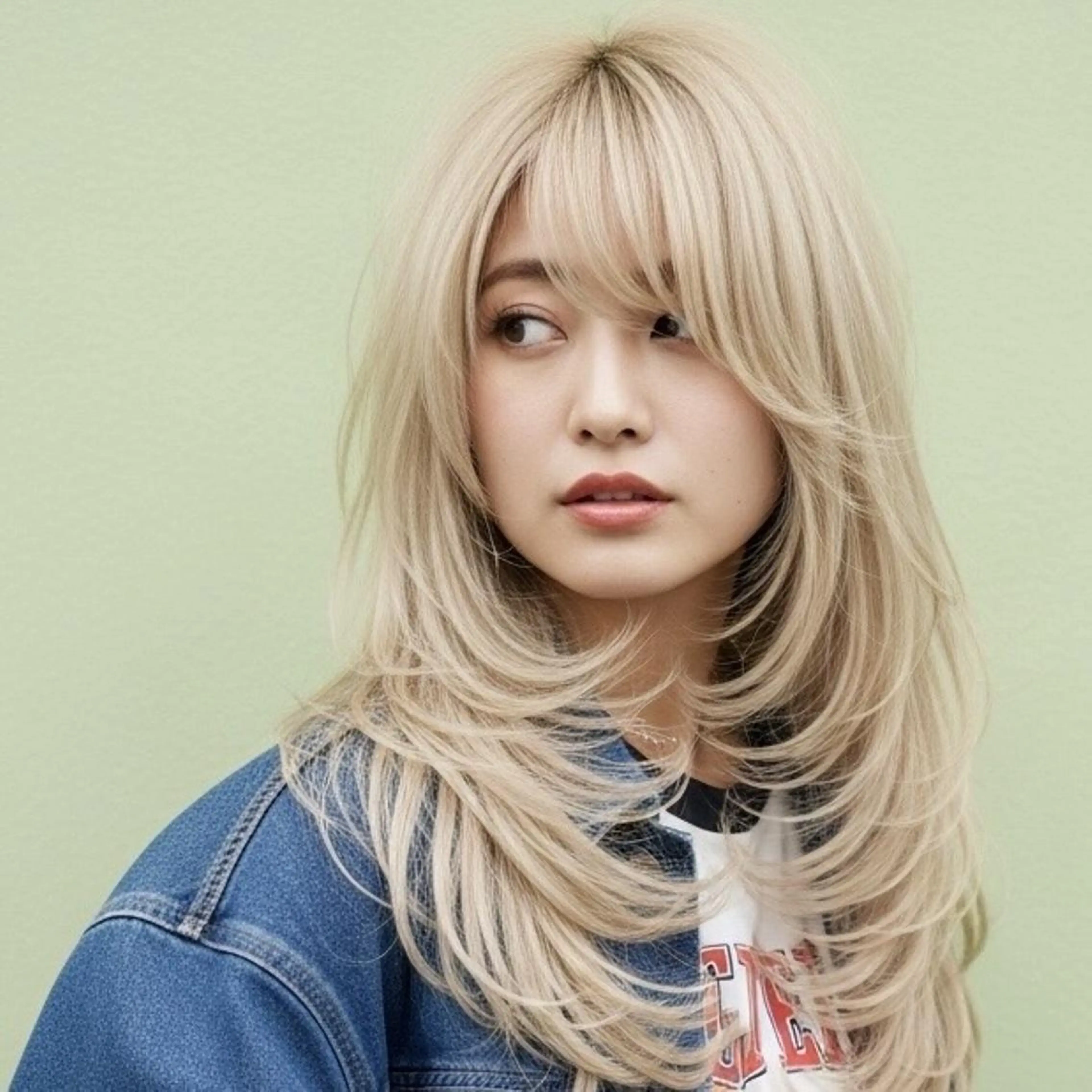 ロング カラー ブリーチ ブロンド ハイトーンカラー くびれヘア 外国人風カラー カット ヘアカラー トリートメント Halo/長居美容室 似合わせカット/ロキのヘアスタイル