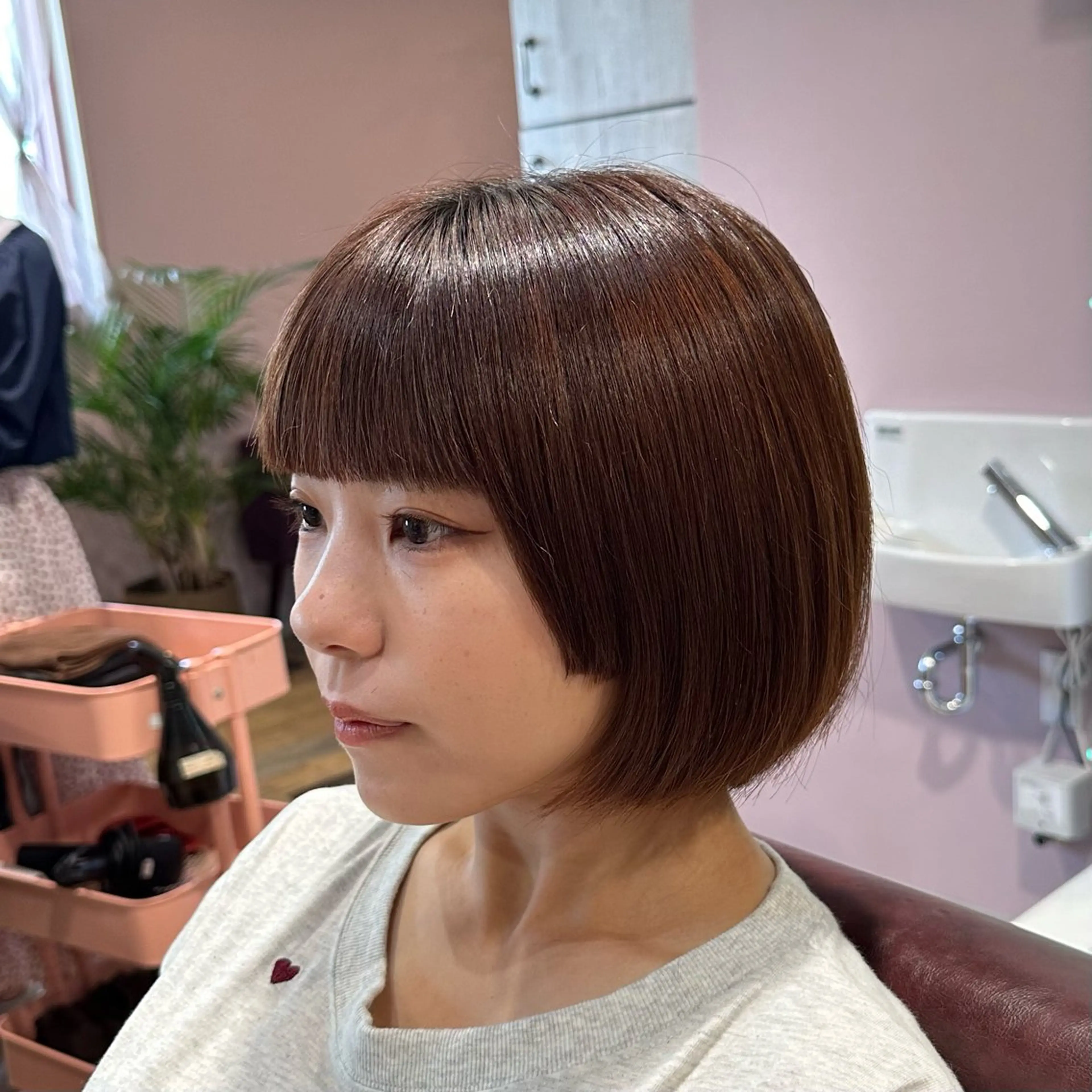 ショート ボブ 姫カット カット 柔らかいcolor ￤韓国￤🩰マユ🩰のヘアスタイル