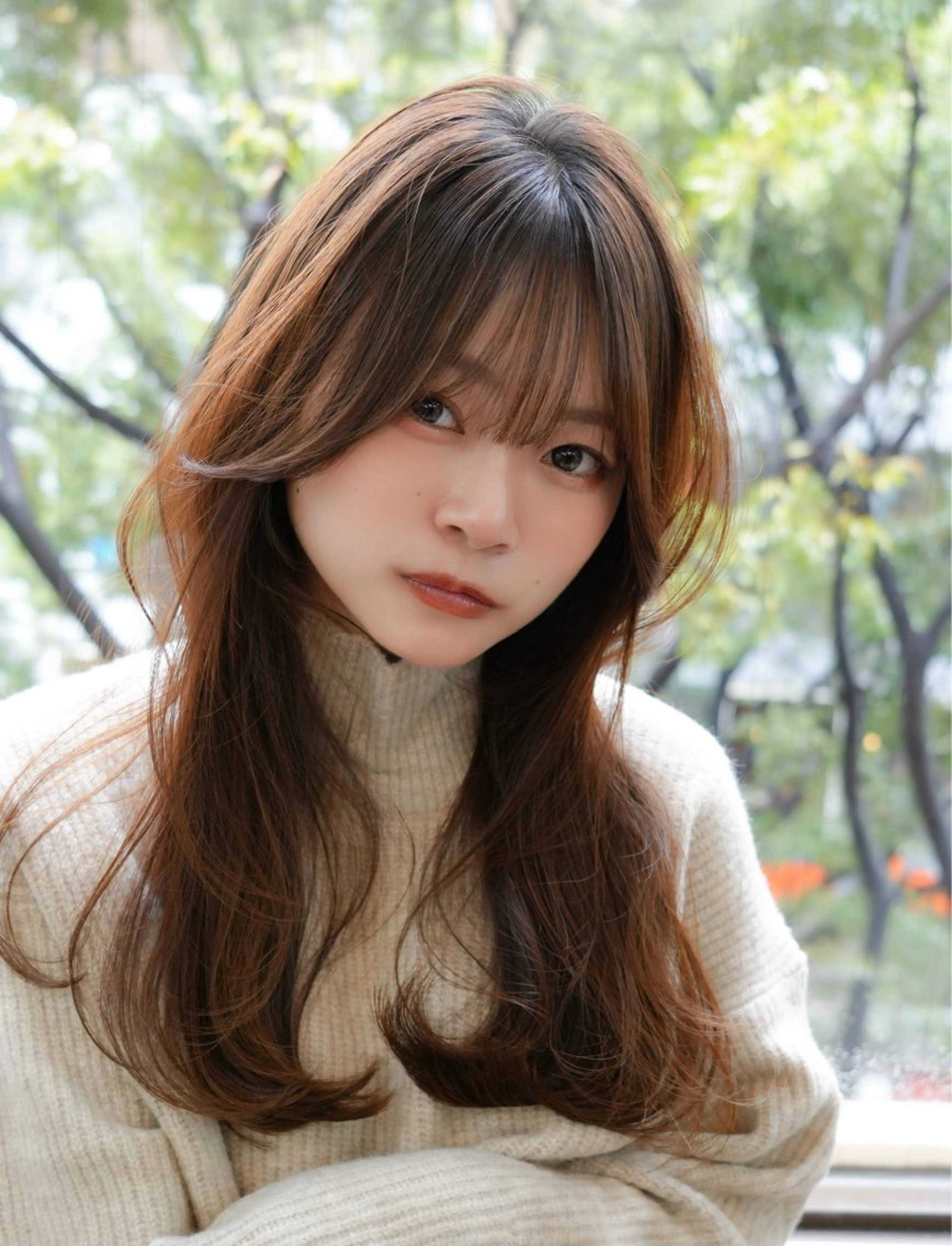 ロング KEIGO/ ブリーチ、矯正特化のヘアスタイル