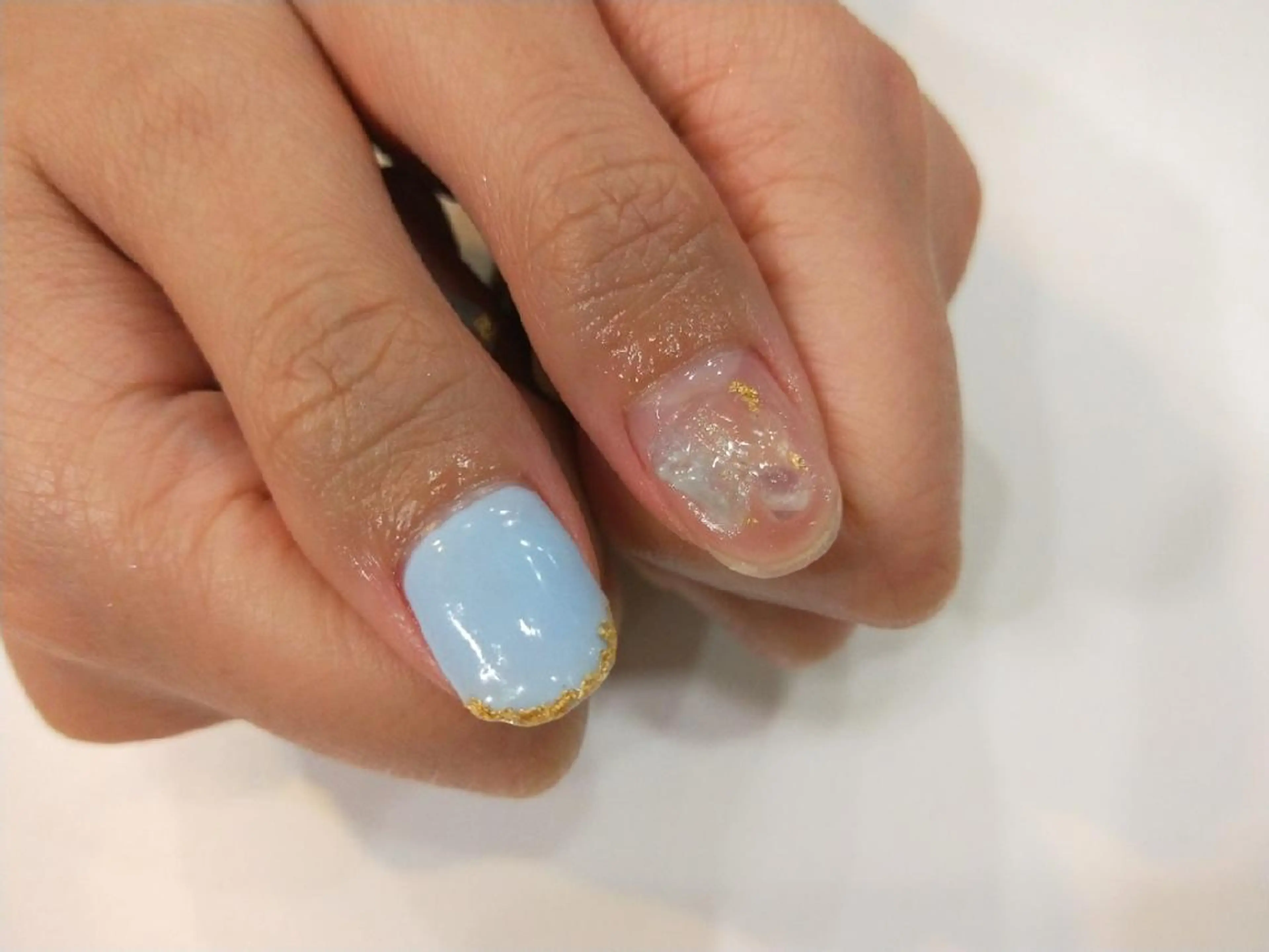 ネイル ハンドネイル ハンドケア R'well所属・はばすみれ🎀ﾈｲﾙ 光ﾌｪｲｼｬﾙ ﾍｱのネイルデザイン