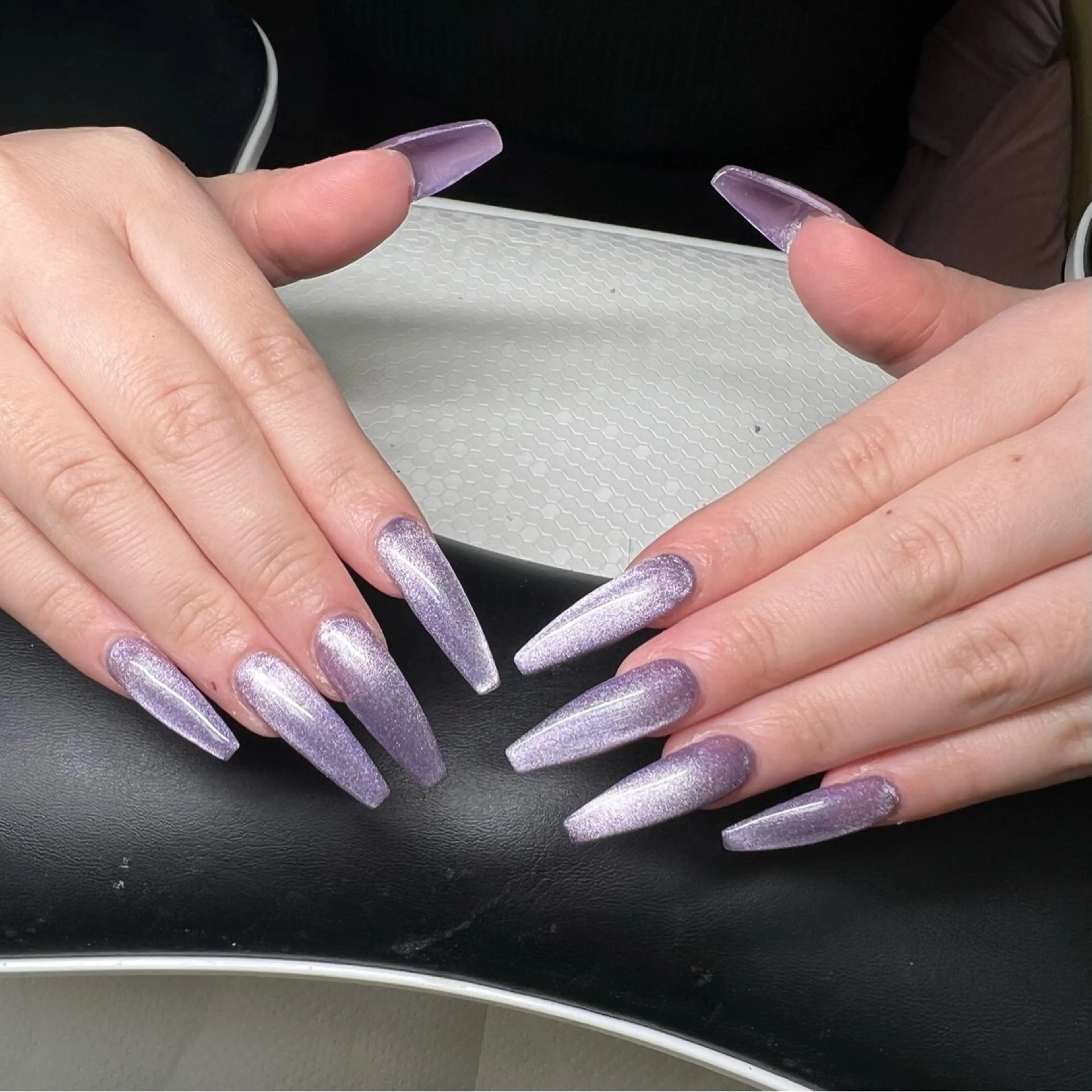 ネイル オーロラネイル チークネイル 長さ出し フットネイル フレンチネイル ハンドネイル Lee Nailsのネイルデザイン