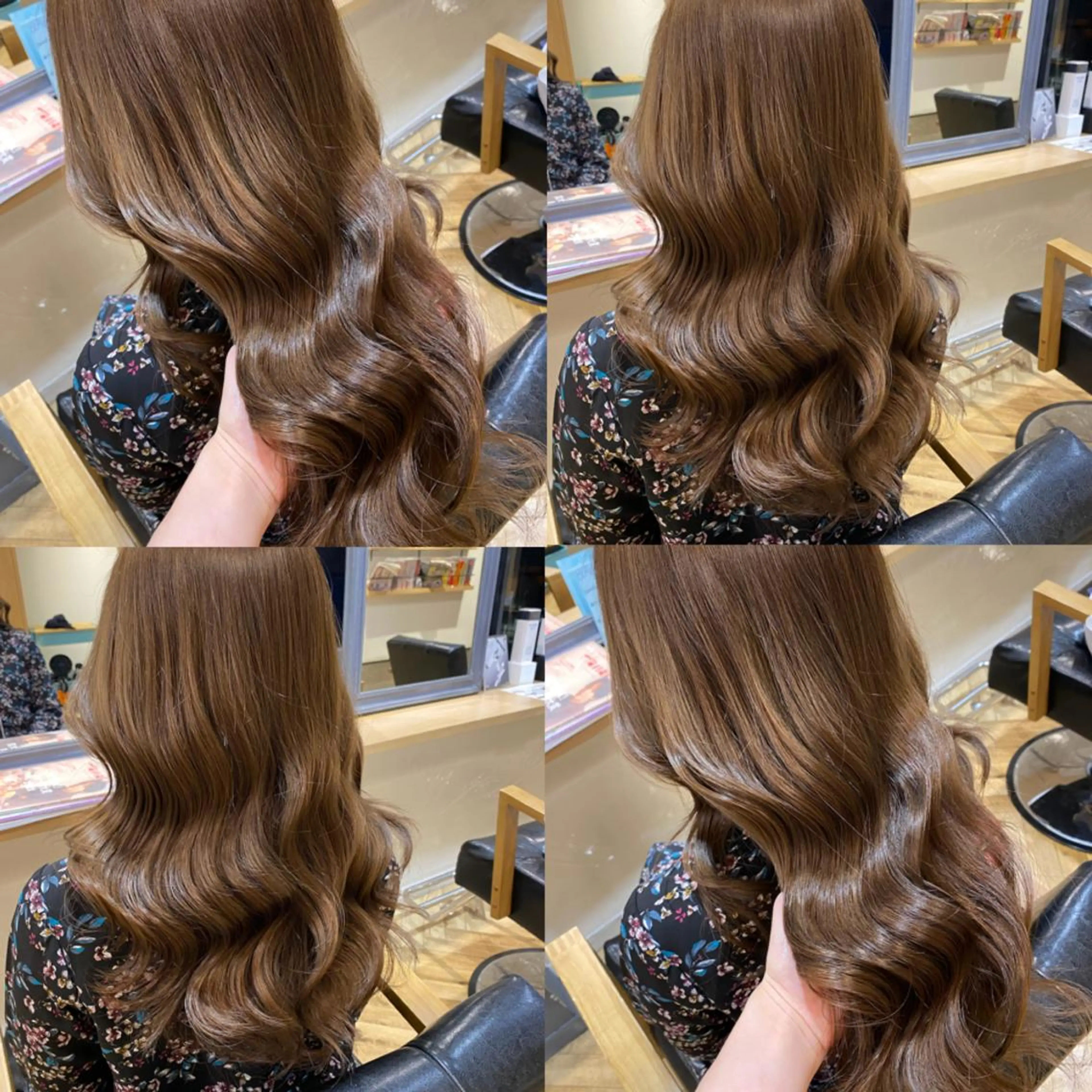 ロング カラー アッシュ ベージュカラー 艶カラー/韓国顔周り 🎀mamiのヘアスタイル