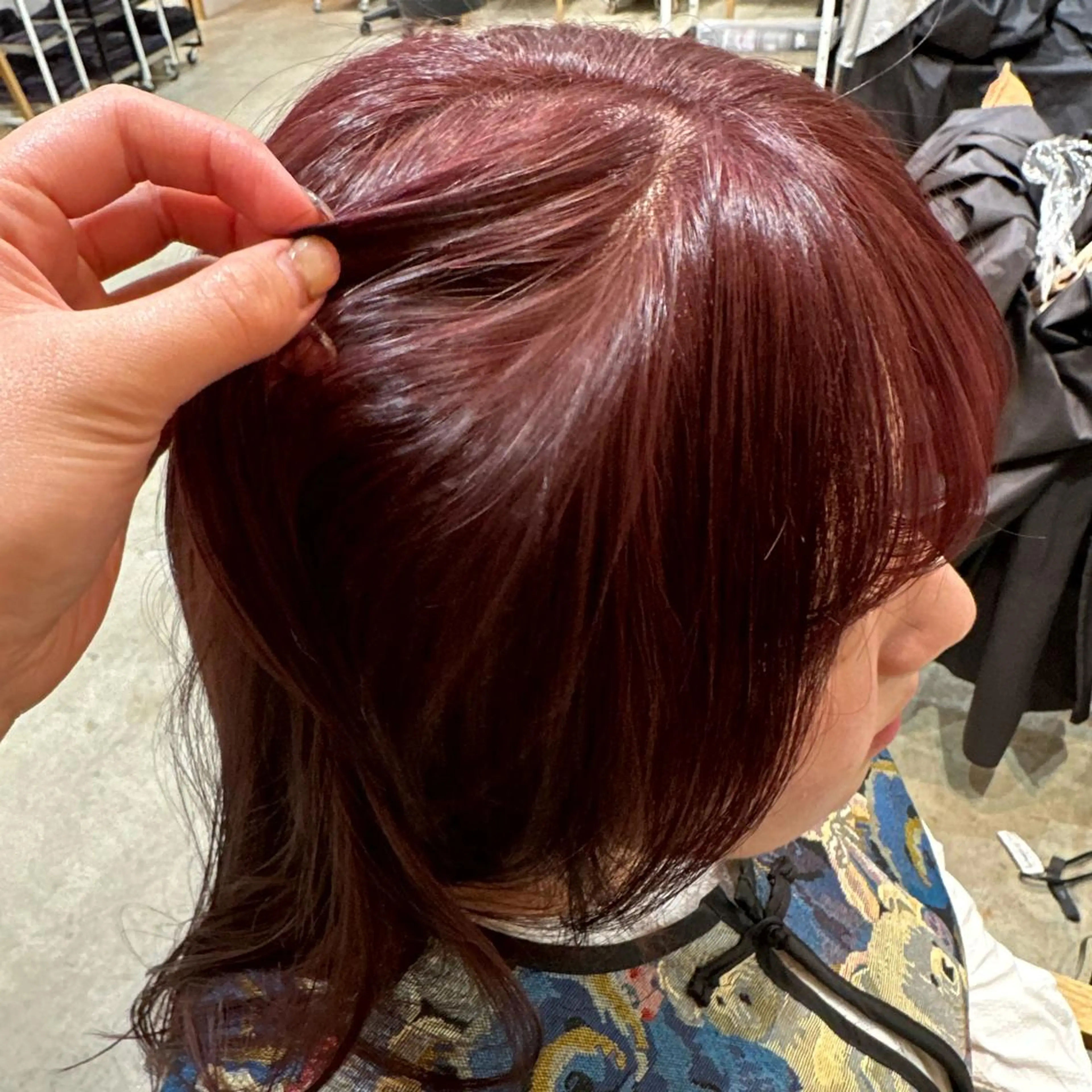 ショート カラー ダブルカラー レッドカラー ボブ/レイヤー/ニュ アンスパーマ/小夏のヘアスタイル