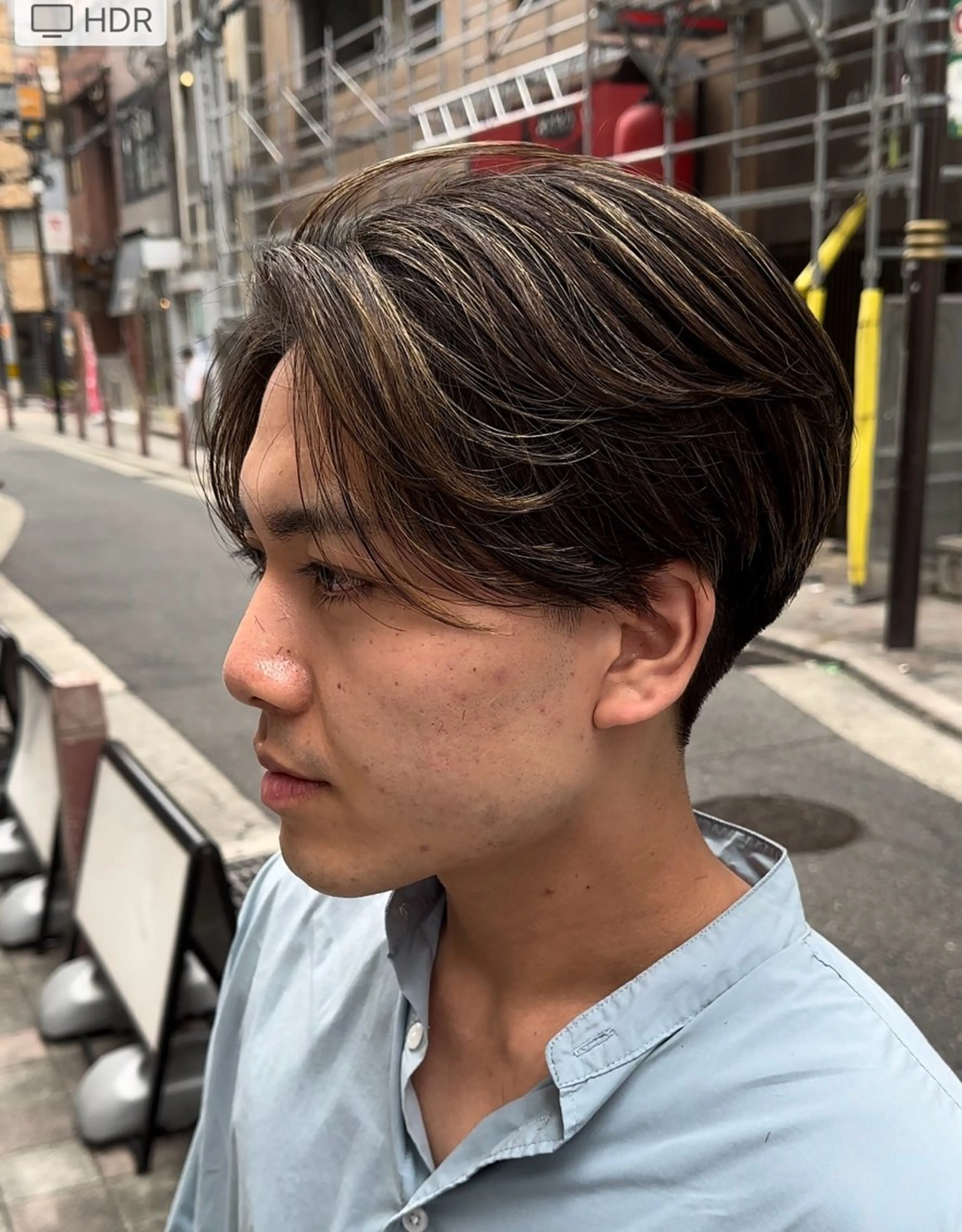 【立体感のある動き】メンズカット+パーマ🌀+ハイライト⚡️の写真