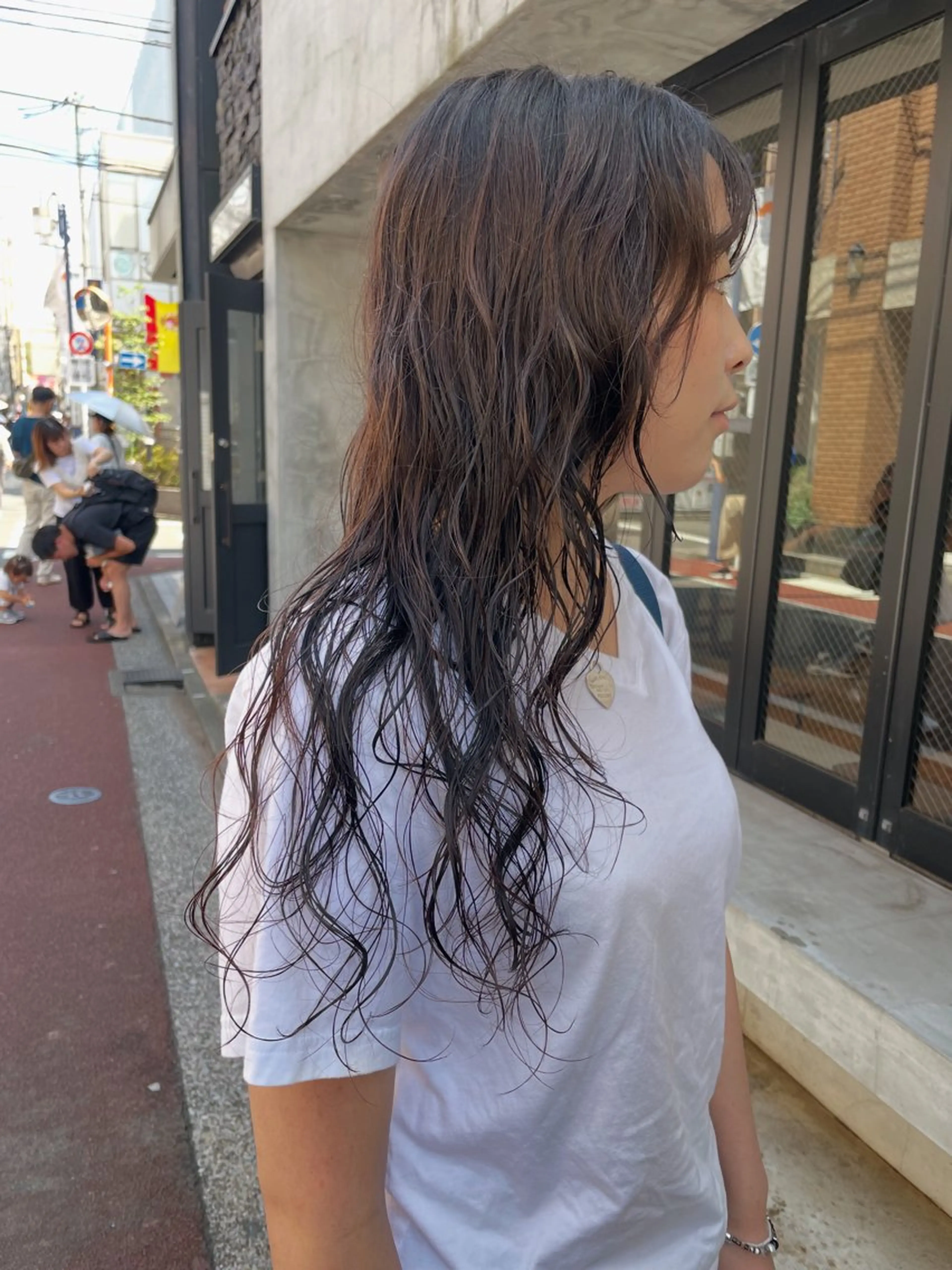 ロング パーマ レイヤー×初 パーマ|hinakoのヘアスタイル