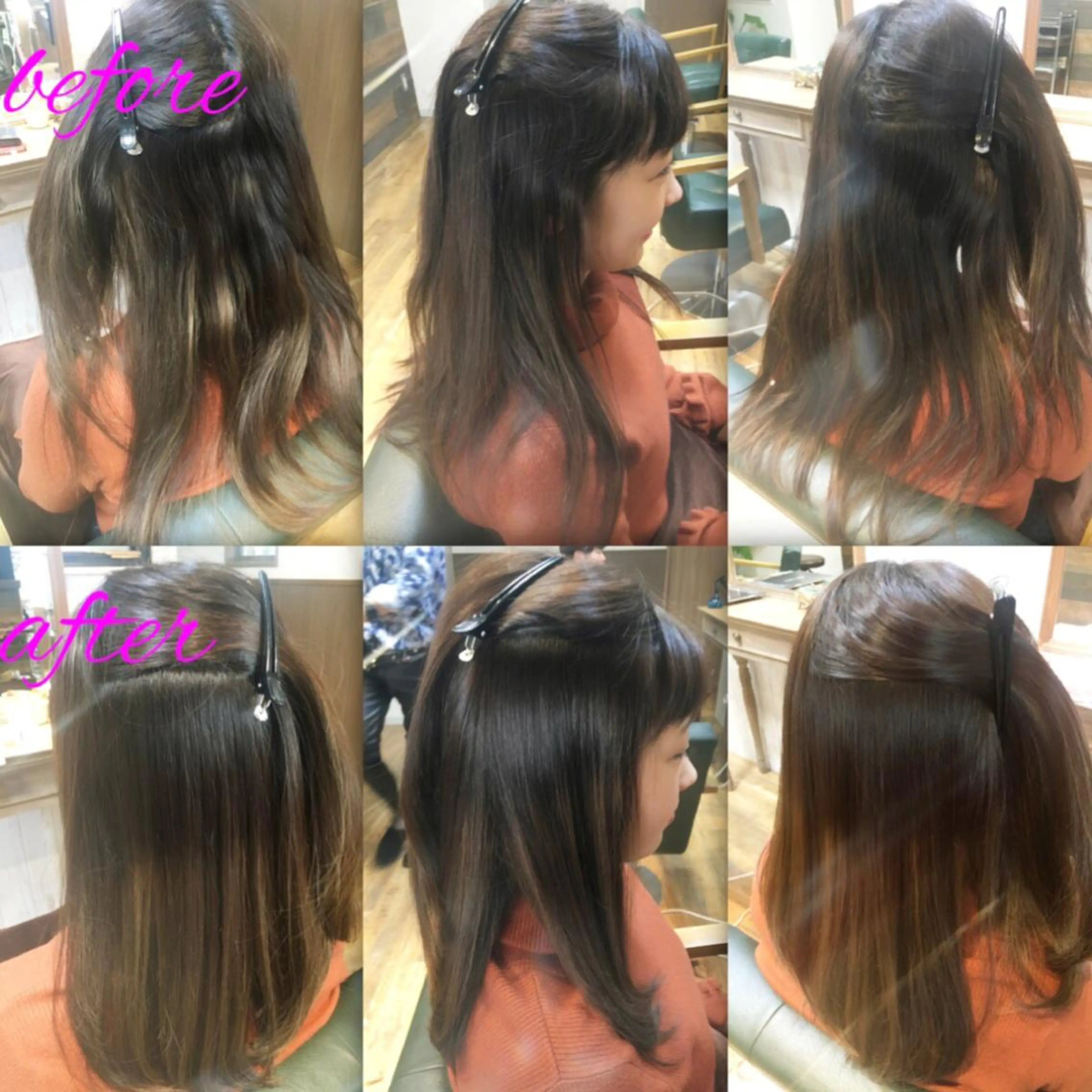 セミロング パーマ ストレートパーマ カット 縮毛矯正 トリートメント ブリーチ縮毛矯正/ デサキ ショウヘイのヘアスタイル