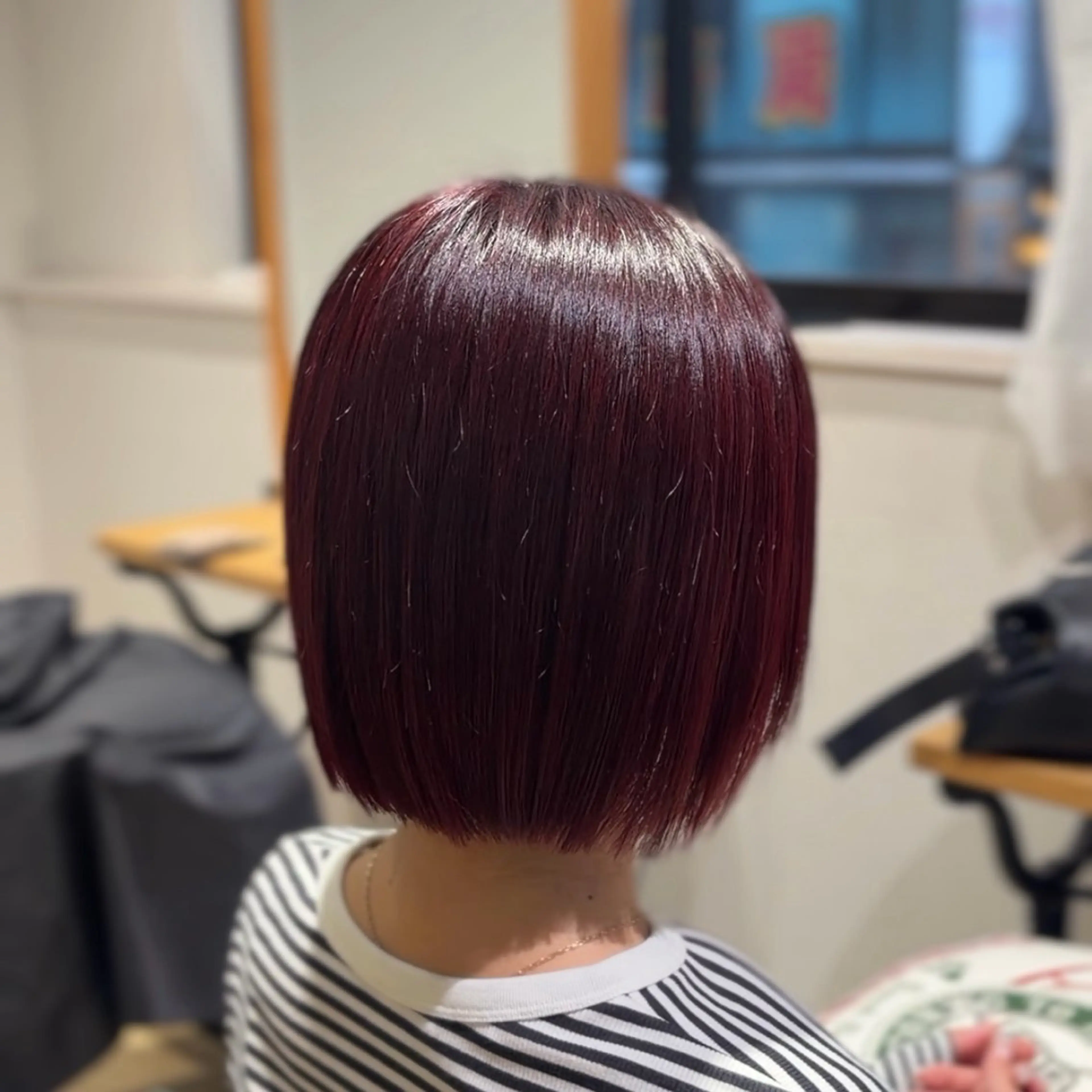 ミディアム カラー カット ヘアカラー 横浜パーマ🌐 暖色カラー🍒もえかのヘアスタイル