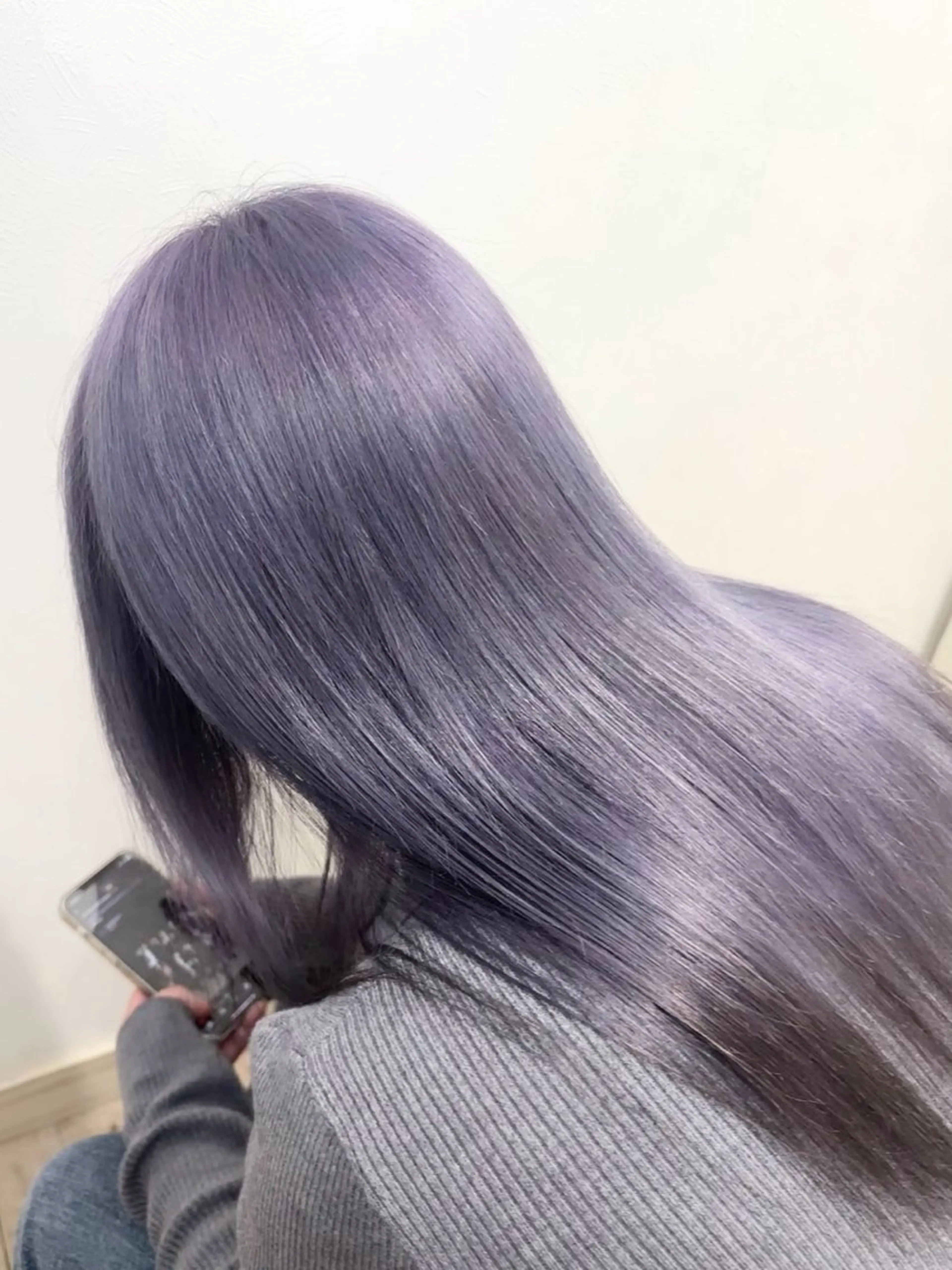 セミロング カラー ヘアカラー 中嶋心渚⌇透明感 カラー️🩵🎀‪のヘアスタイル