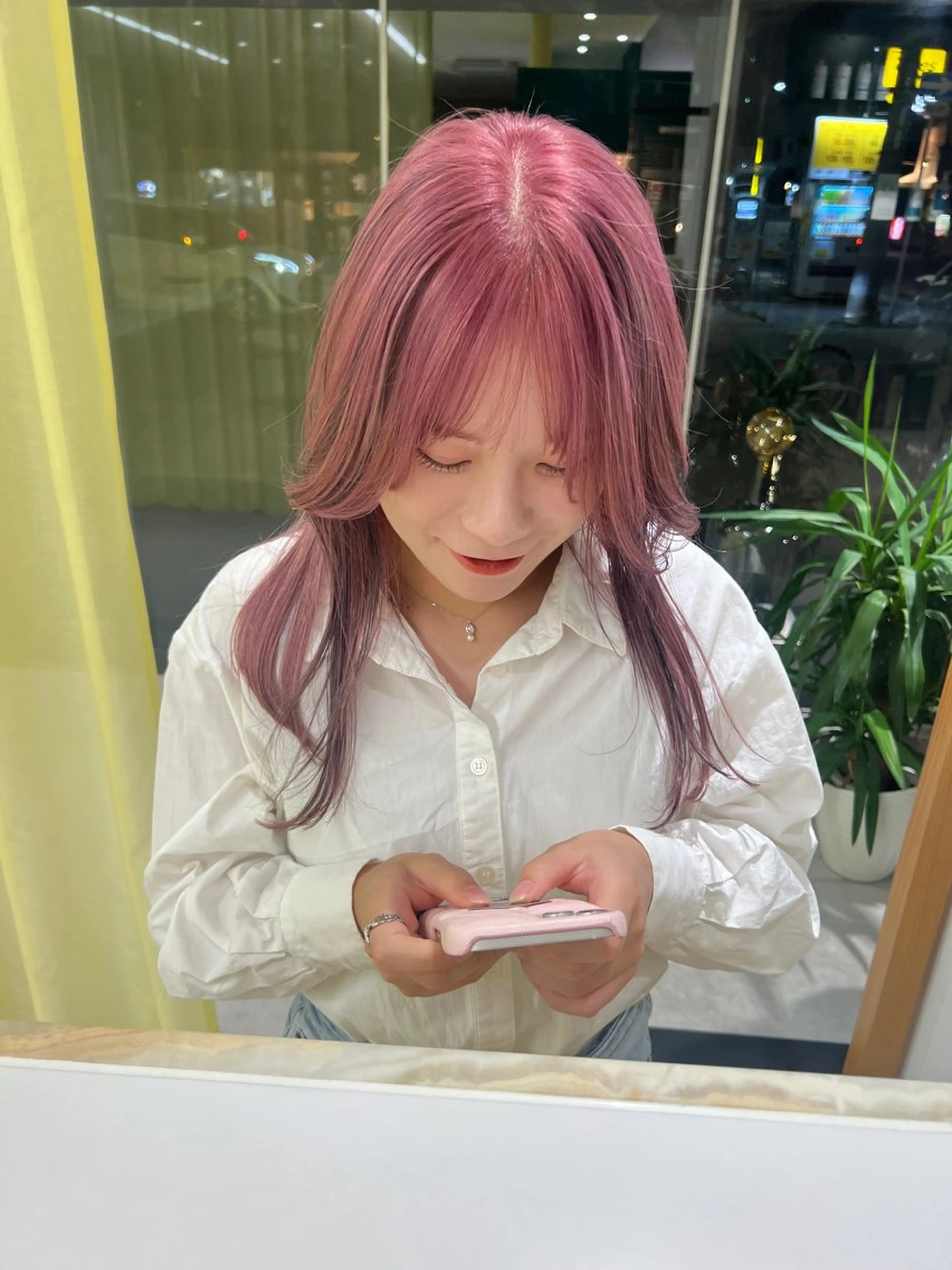 ロング カラー M Hair Salon所属・淀屋橋レイヤーパーマ ハッシュ/ASARIのヘアスタイル