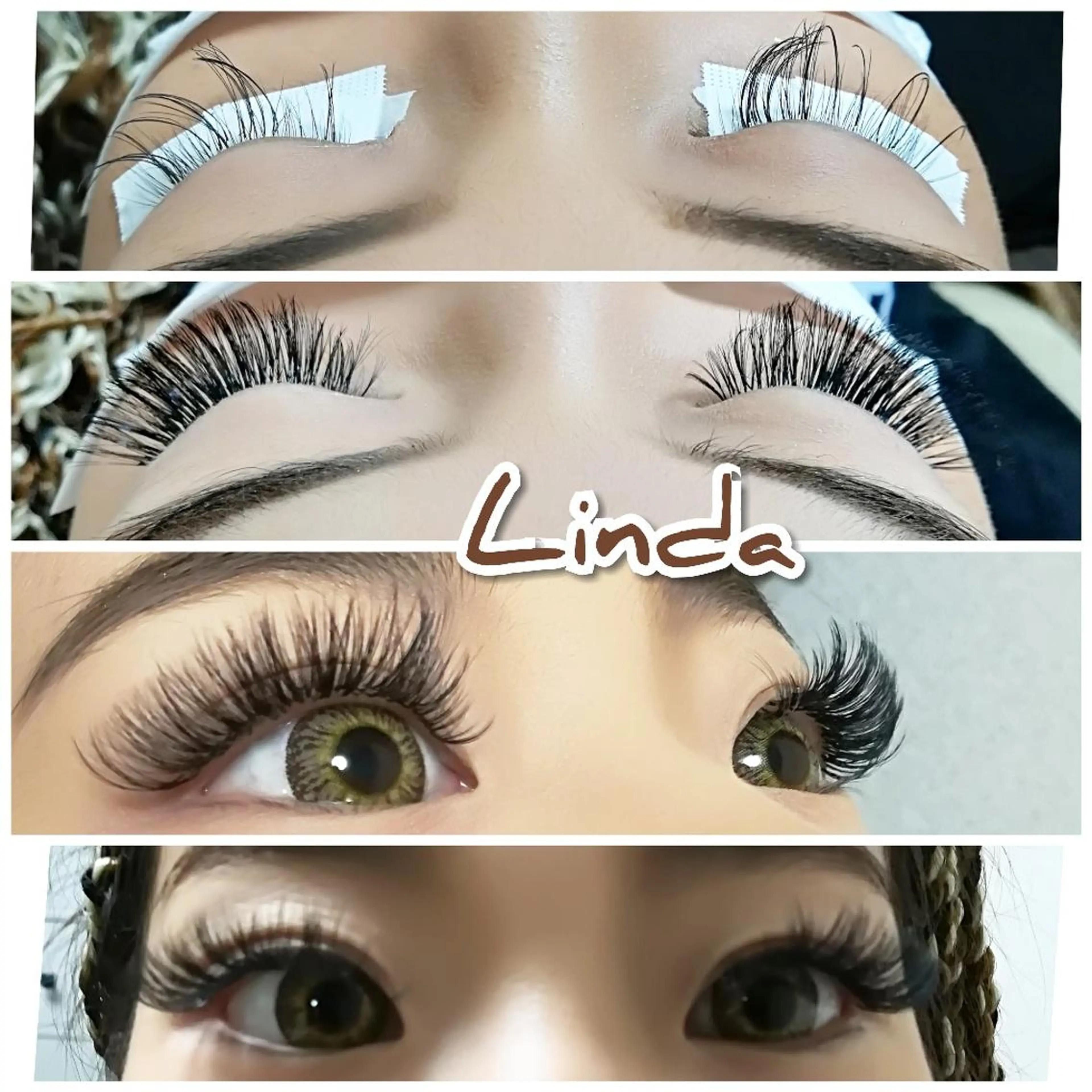 マツエク・マツパ 付け放題 ボリュームラッシュ linda lashesのマツエク・マツパデザイン