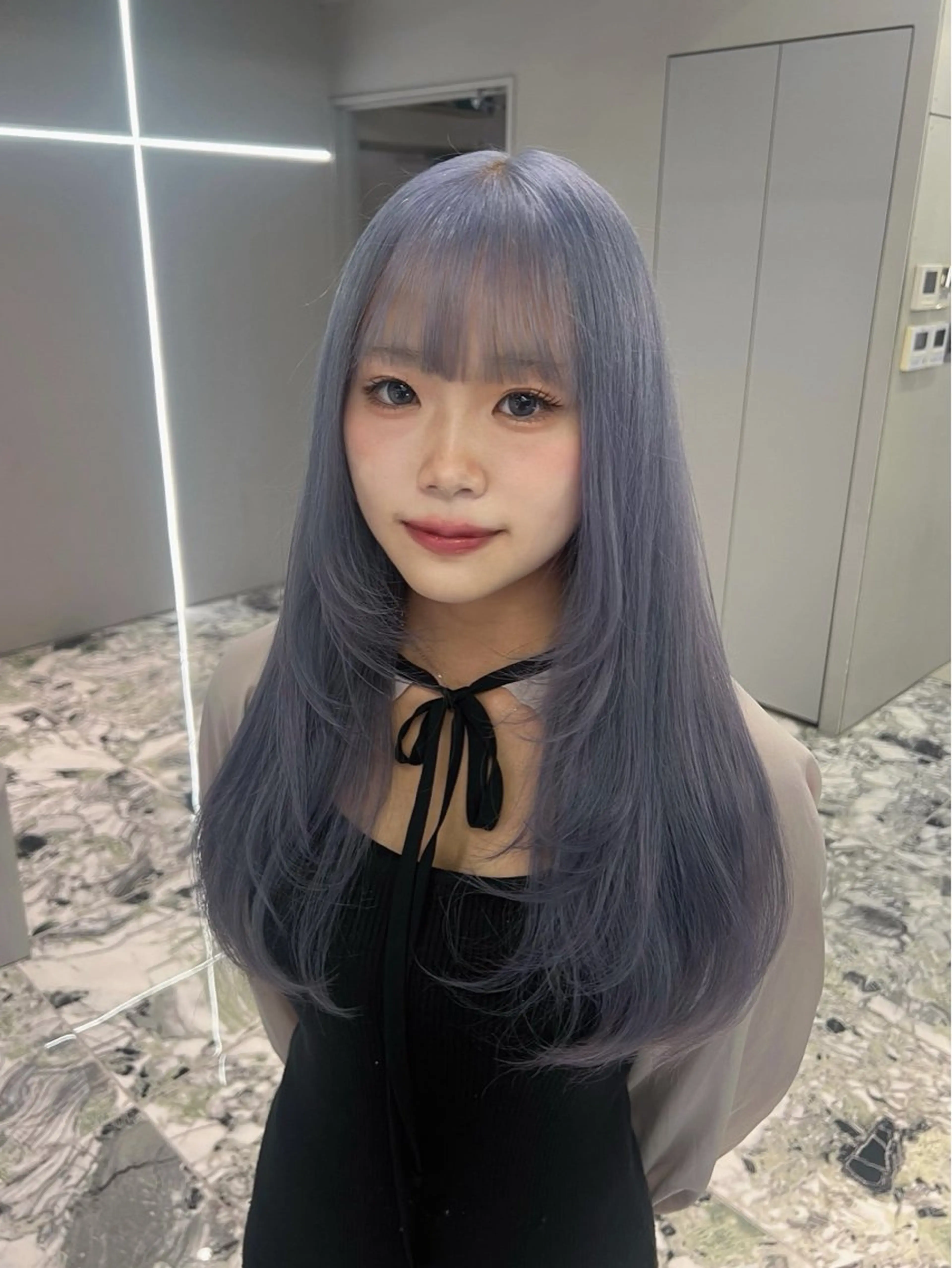 カラー ブルーカラー ブルーラベンダー ラベンダーカラー ヘアカラー GEM/ hinanaのヘアスタイル