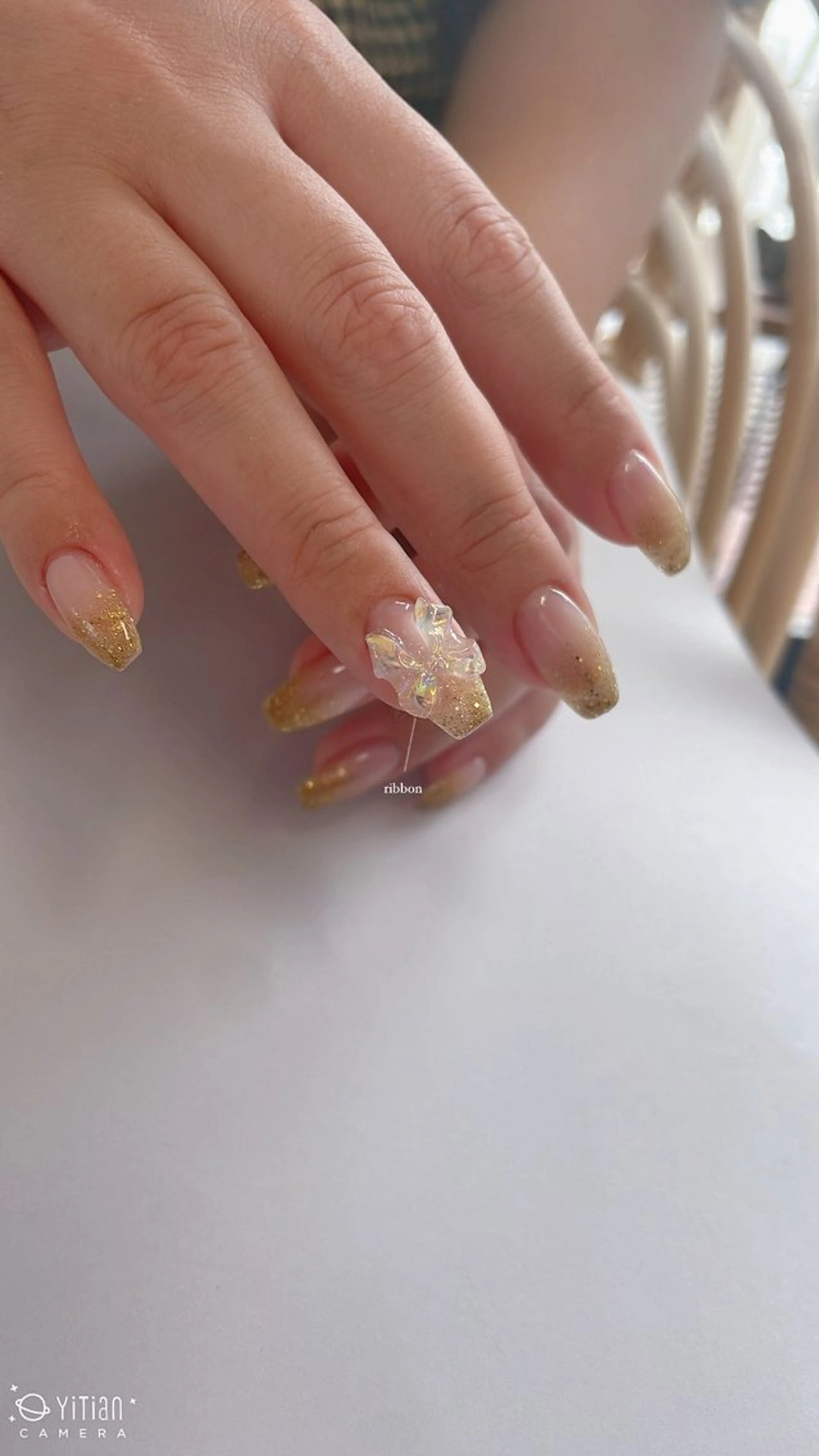 ネイル リボン Me d'eau所属・Me d'eau Rinaのネイルデザイン