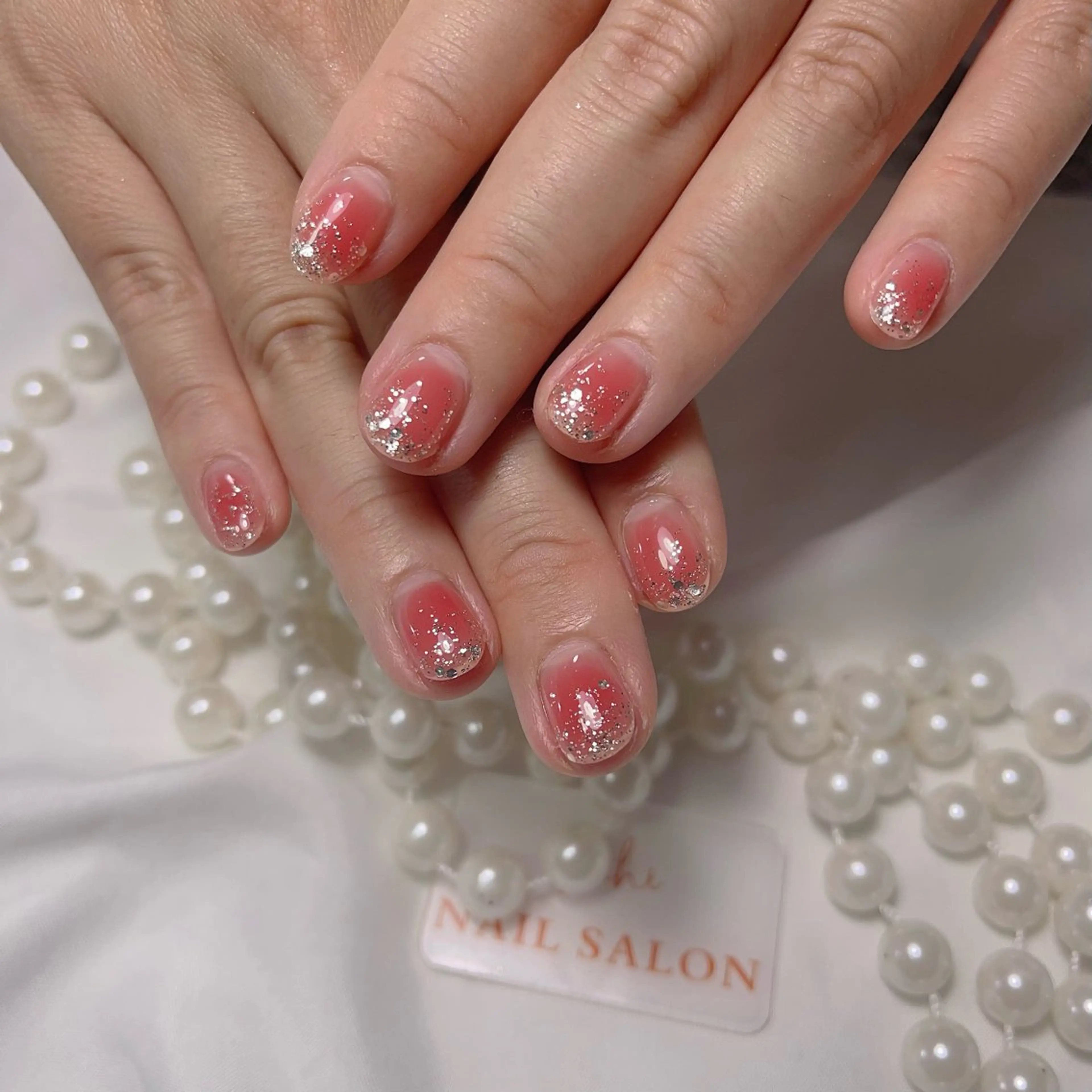 ネイル アートネイル フレンチネイル ジェルネイル グラデーション 韓国ネイル ハンドネイル ハンドケア さくら💮💮 【オフ無料】のネイルデザイン