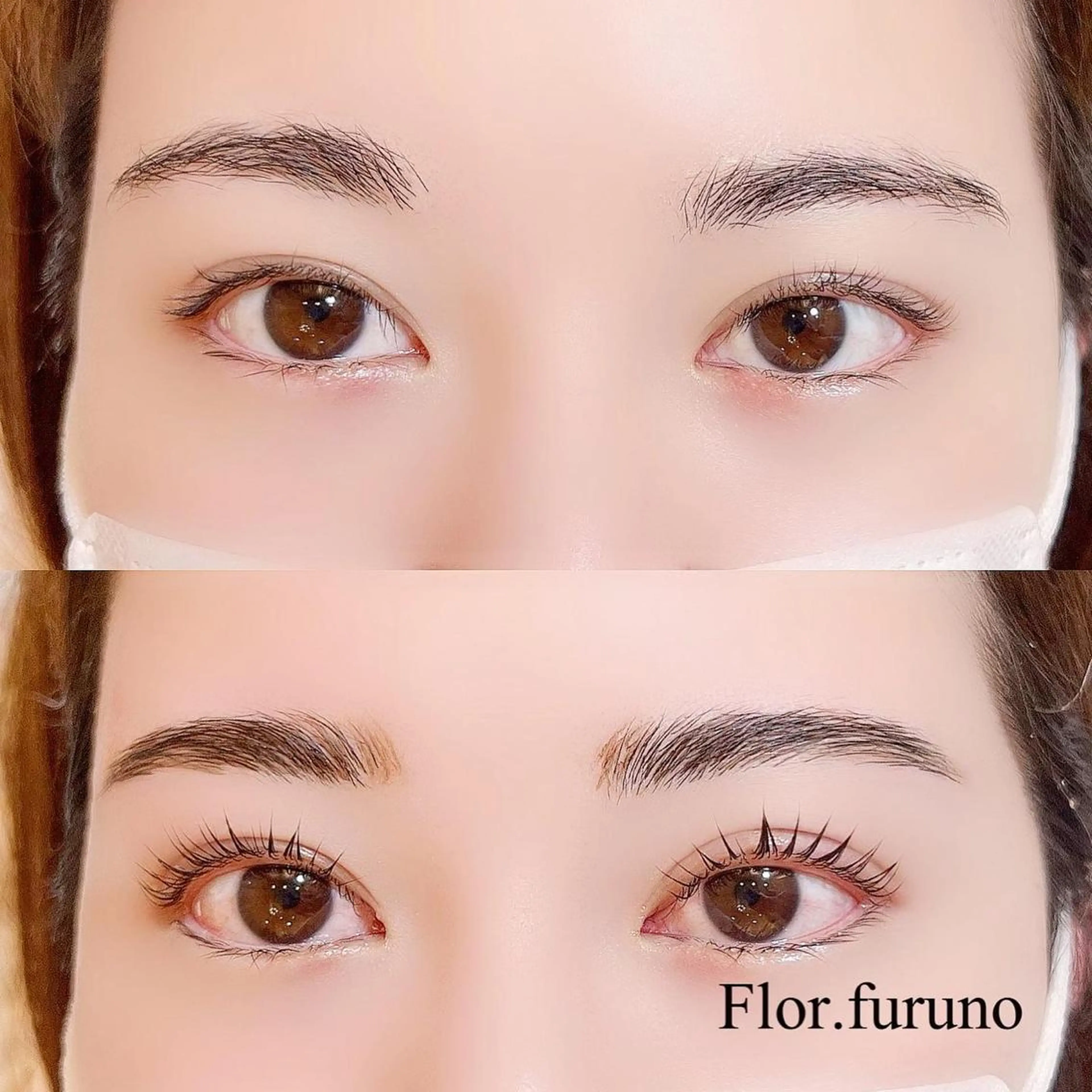 マツエク・マツパ アイブロウ ハリウッドブロウリフト パリジェンヌラッシュリフト Flor上大岡 *フルノ リナ*のマツエク・マツパデザイン