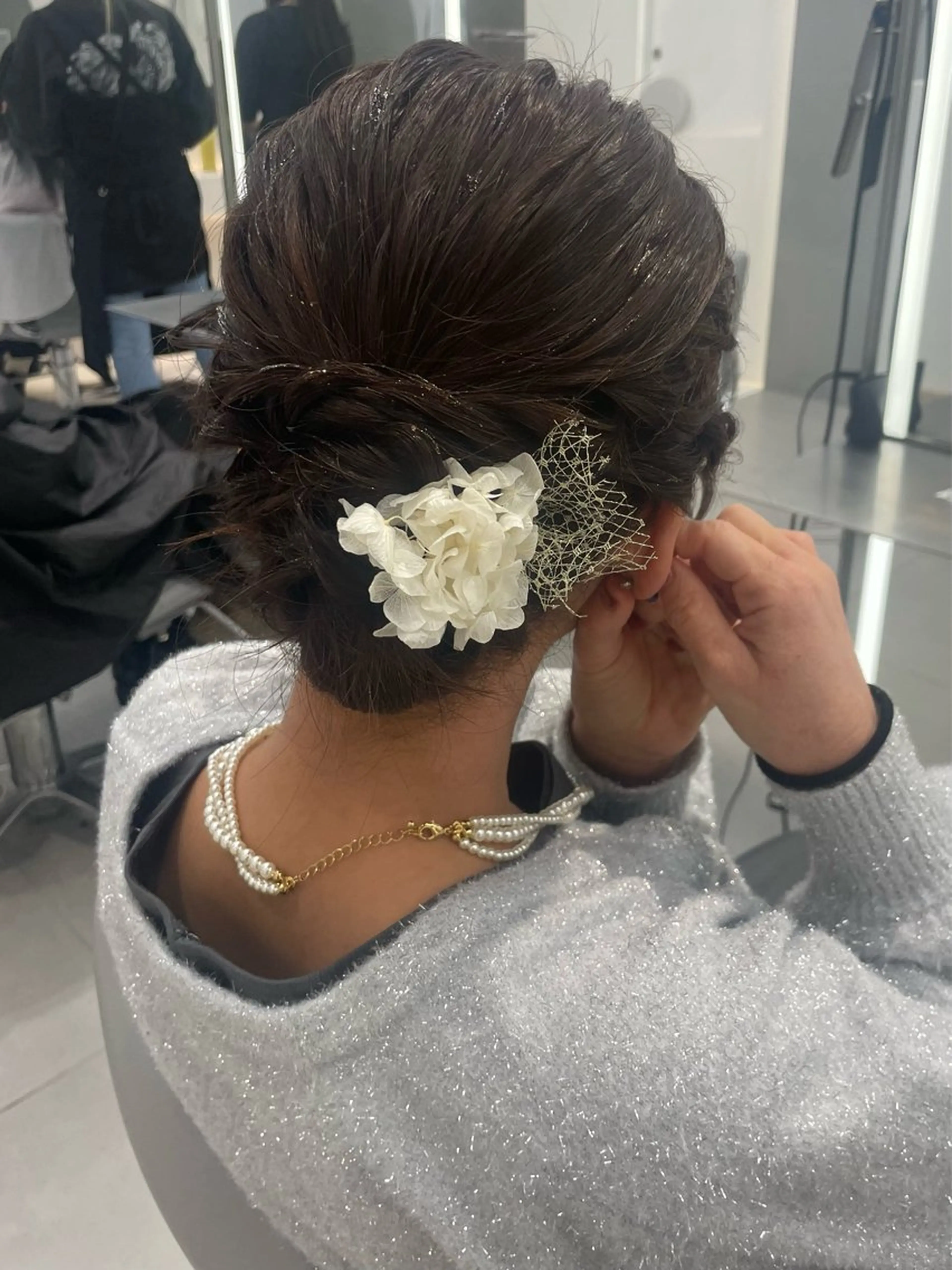 ヘアアレンジ 結婚式・ブライダル ヘアセット ヘアセット🎀耳つぼ 👂💎MONAMIのヘアスタイル