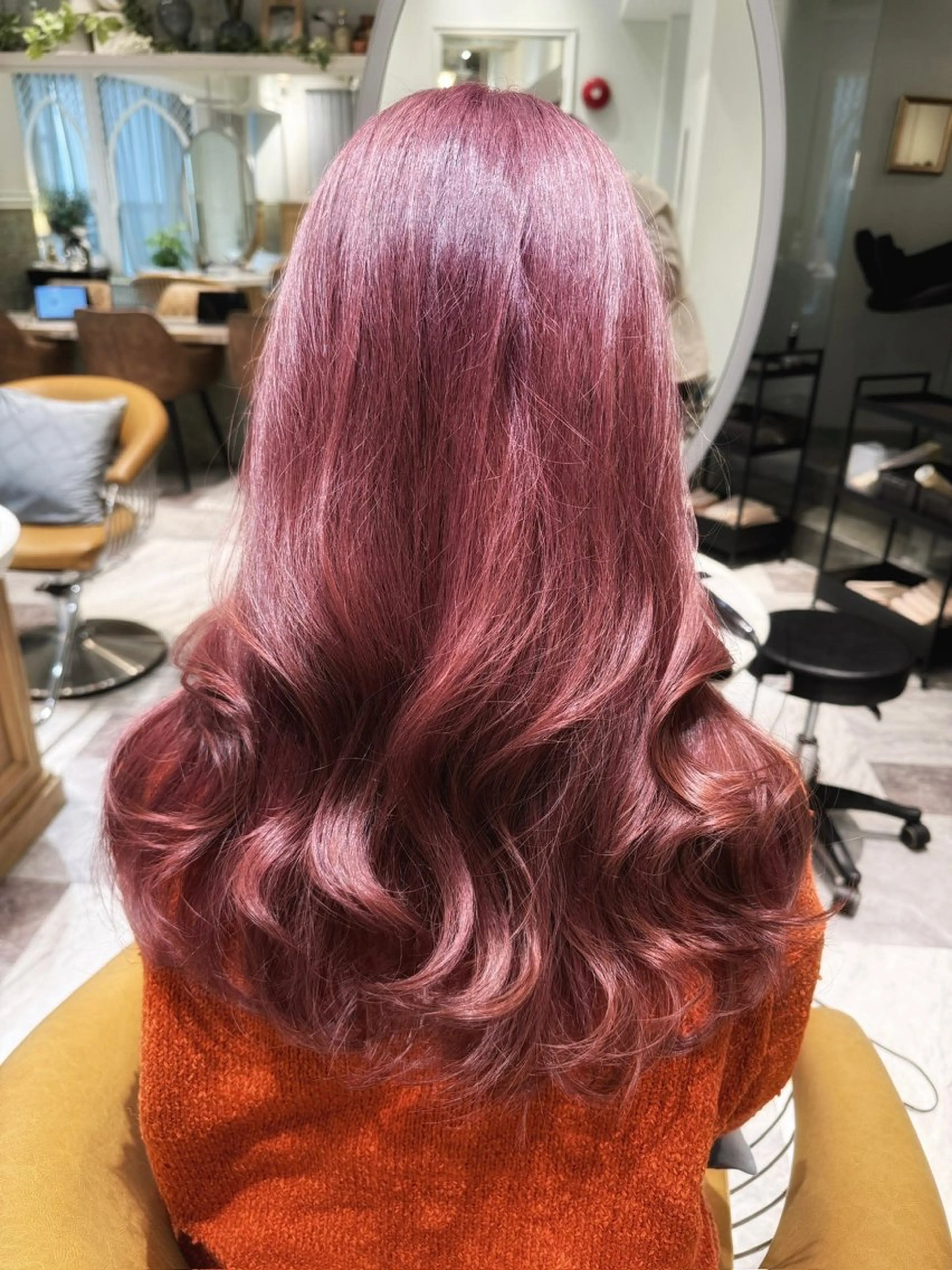 ロング 服部大地/ブリーチ 無しWカラー髪質改善のヘアスタイル