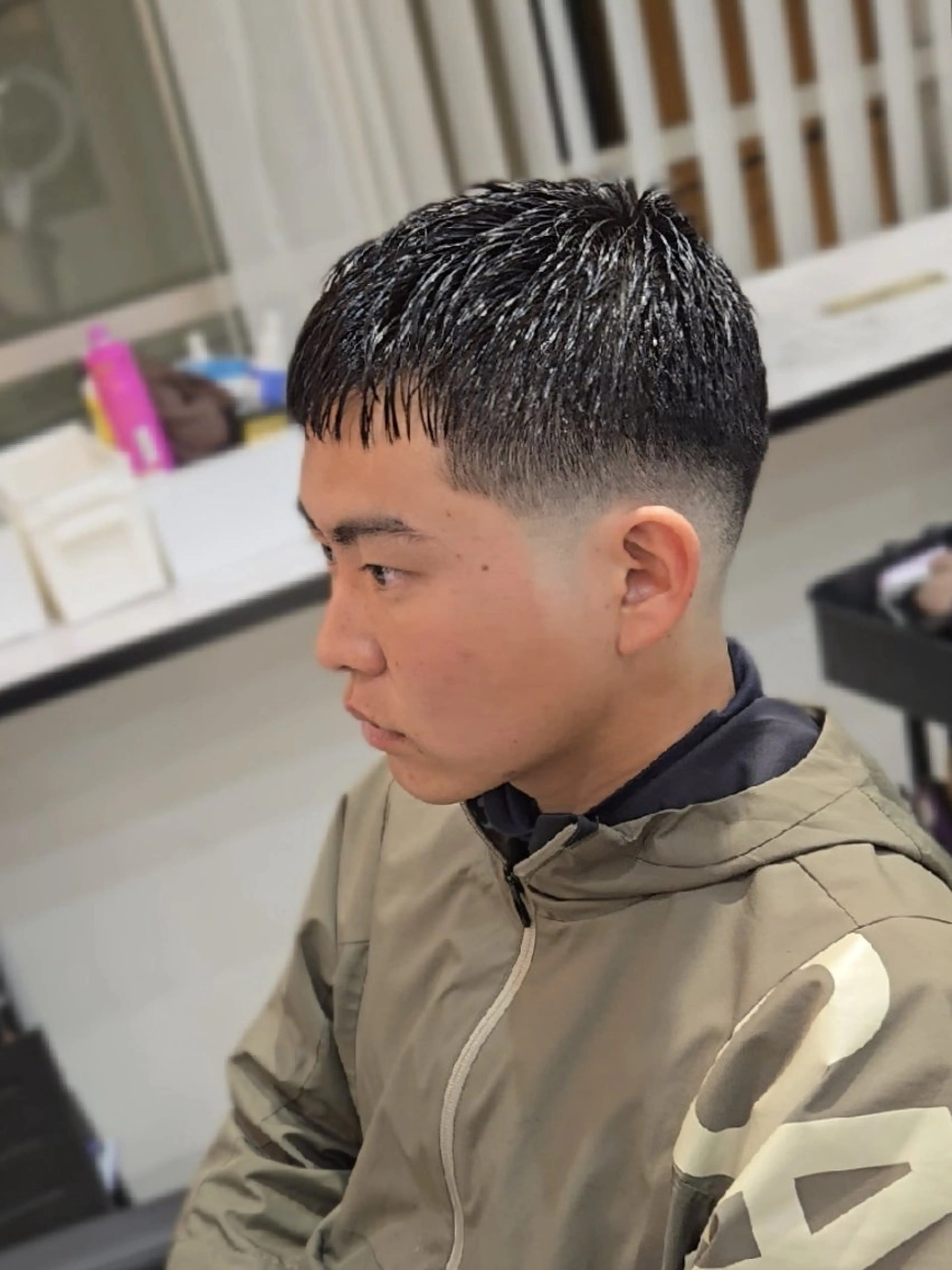 メンズ ショート フェードカット カット ヘアセット Lapis 名古屋駅前店所属・LEN名古屋/パーマ 海外ヘア/メンズ特化のヘアスタイル